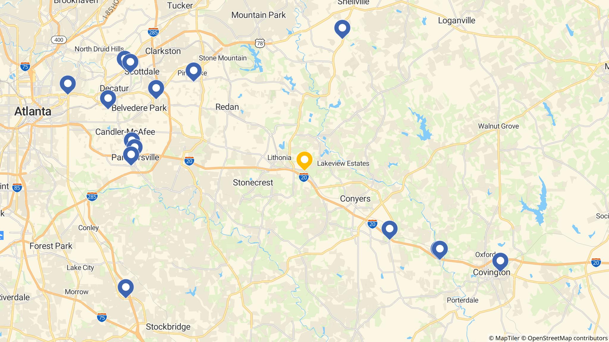Street map of the ATM area