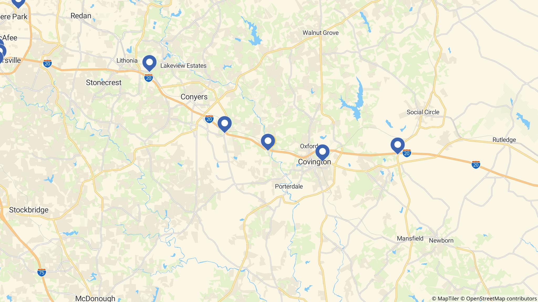 Street map of the ATM area