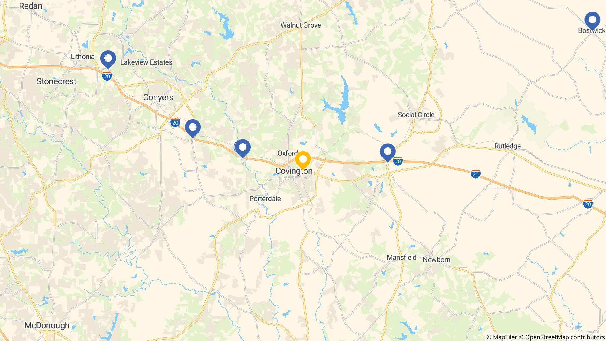 Street map of the ATM area