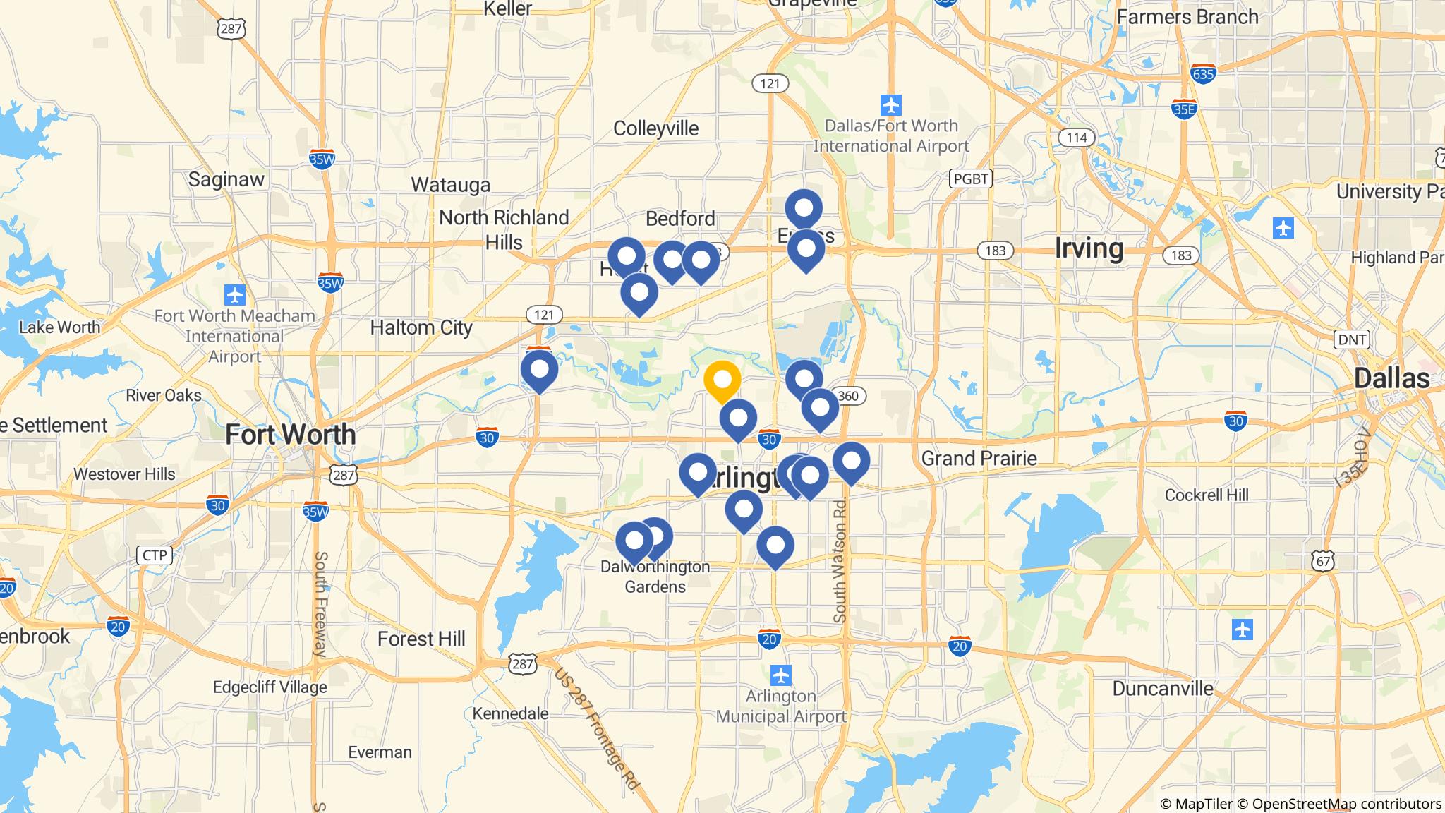 Street map of the ATM area