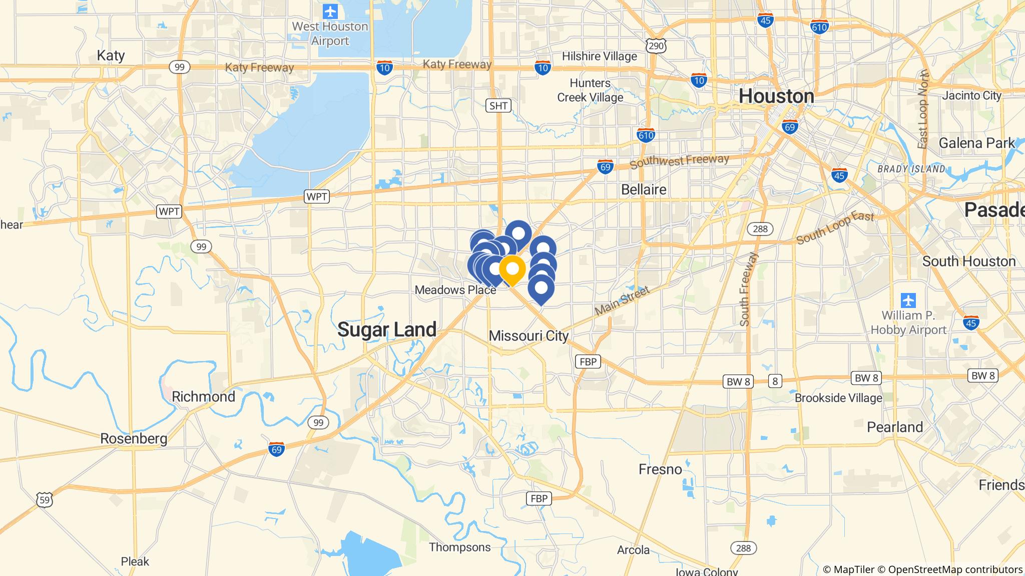 Street map of the ATM area