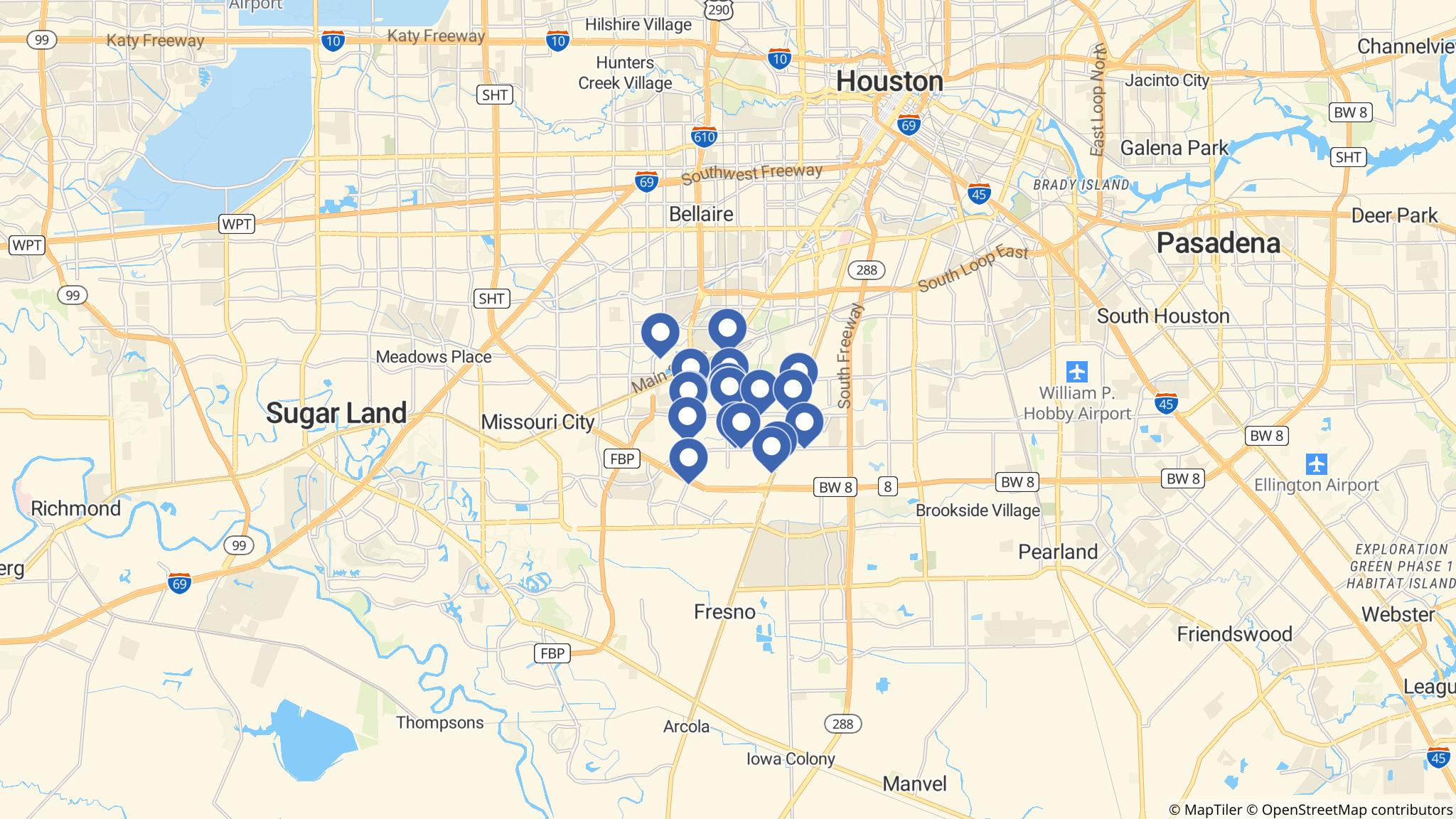 Street map of the ATM area