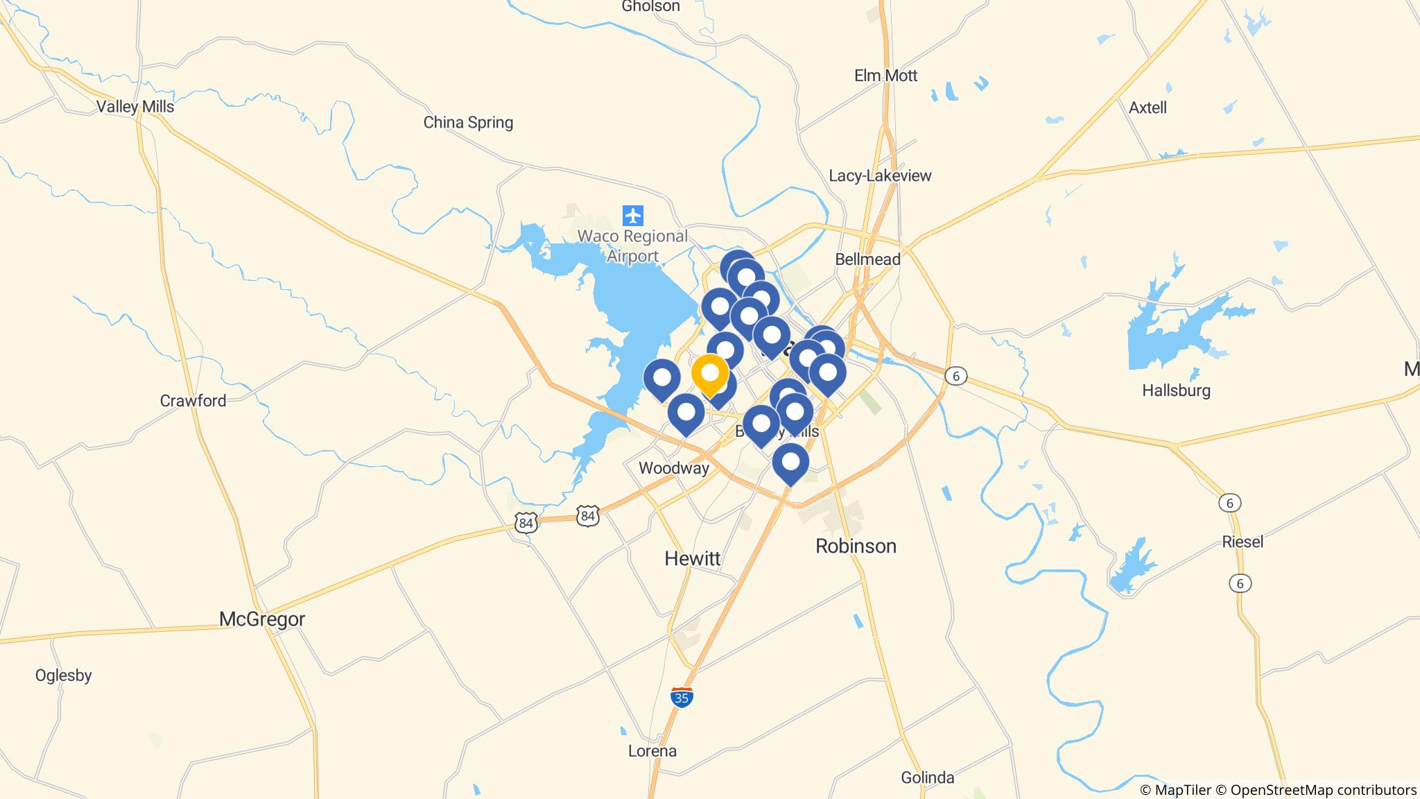 Street map of the ATM area