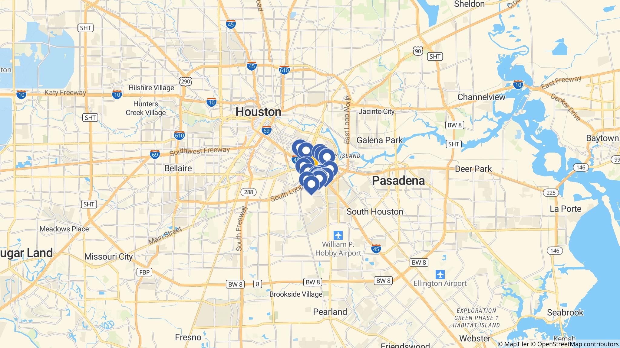 Street map of the ATM area