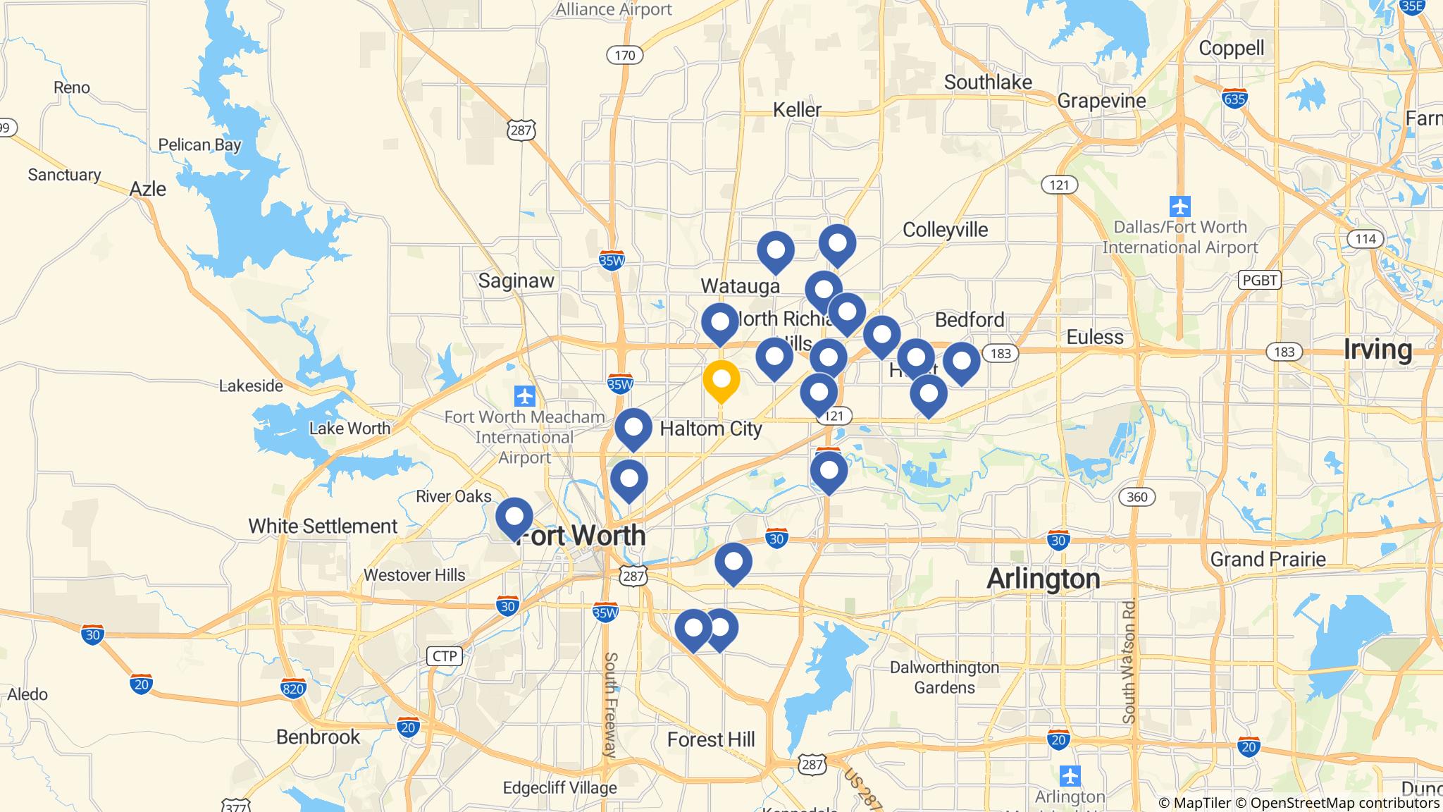 Street map of the ATM area