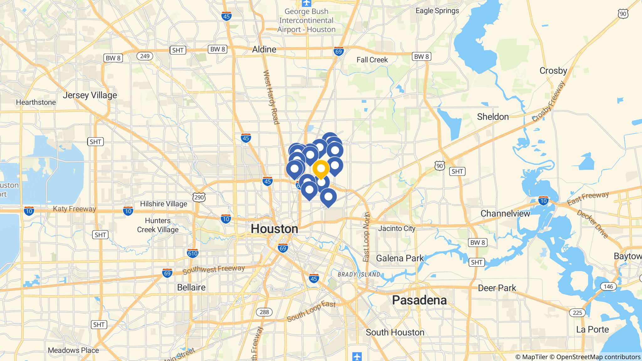 Street map of the ATM area