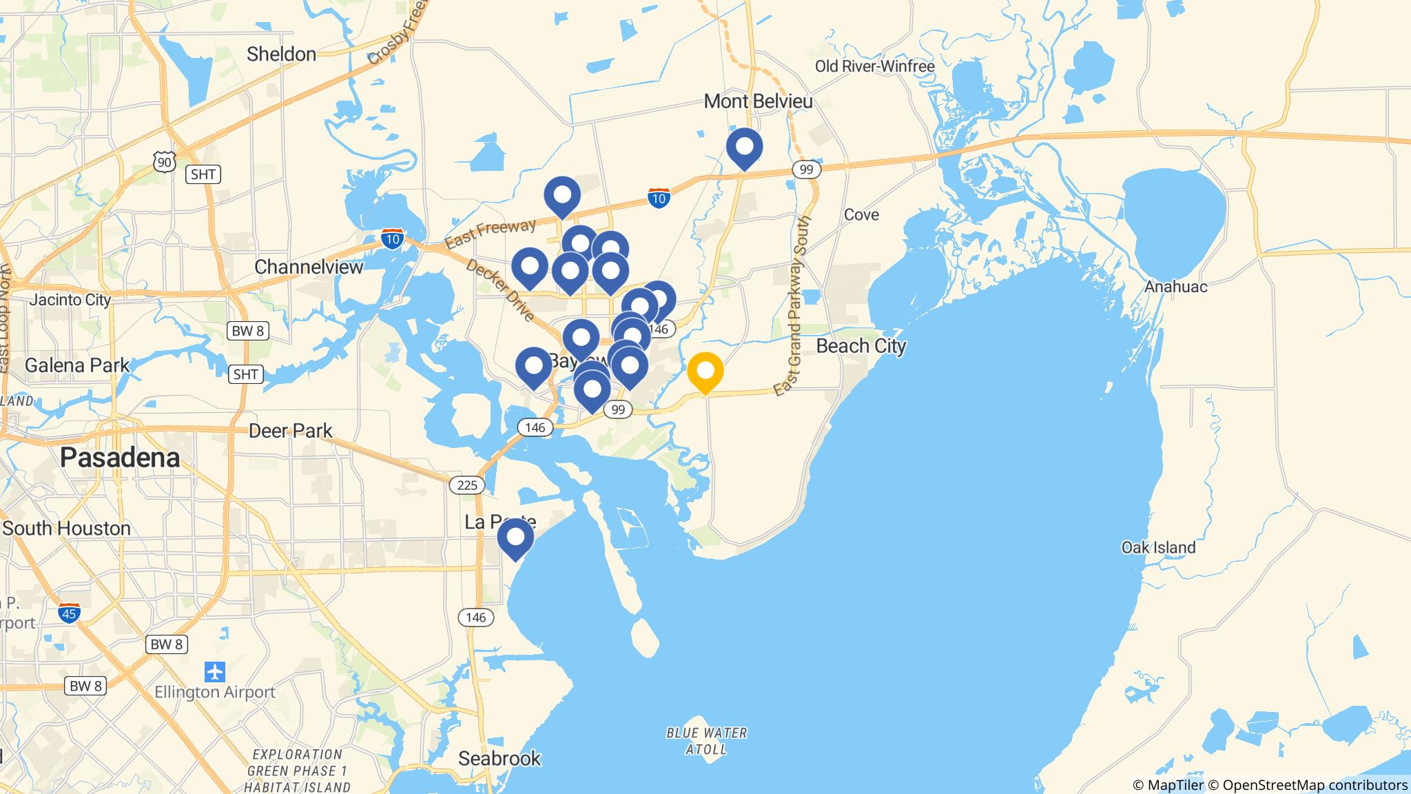 Street map of the ATM area