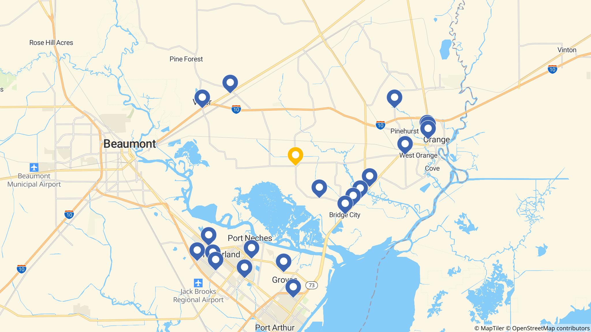 Street map of the ATM area