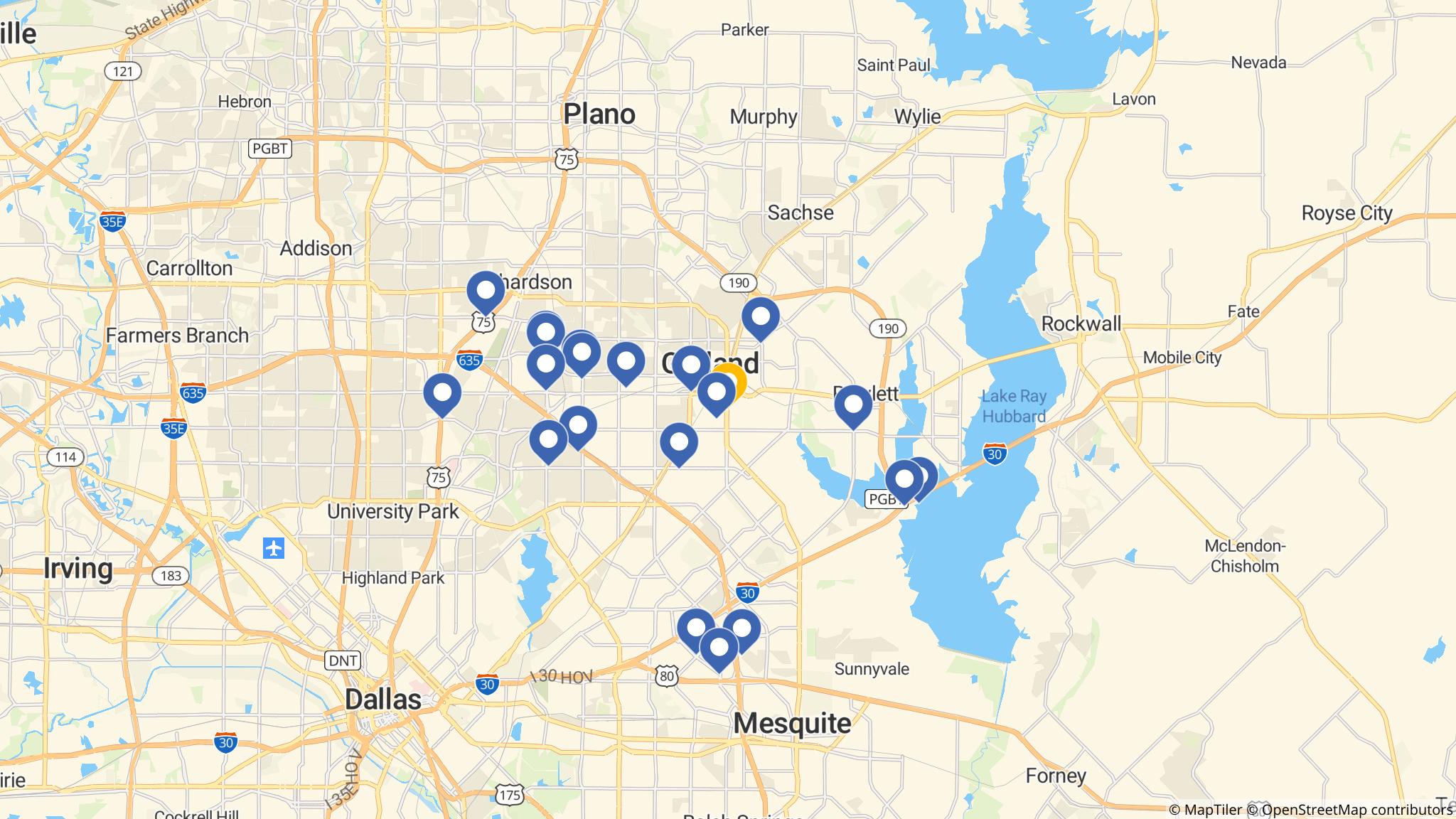 Street map of the ATM area