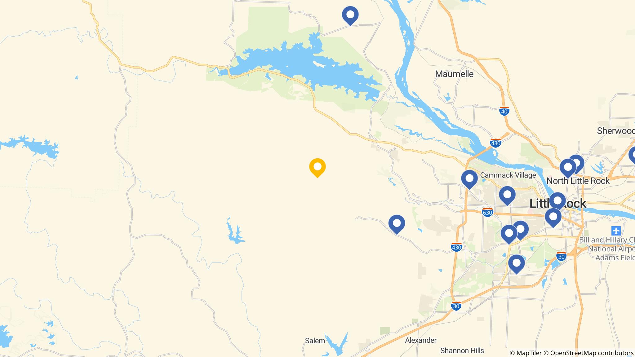 Street map of the ATM area