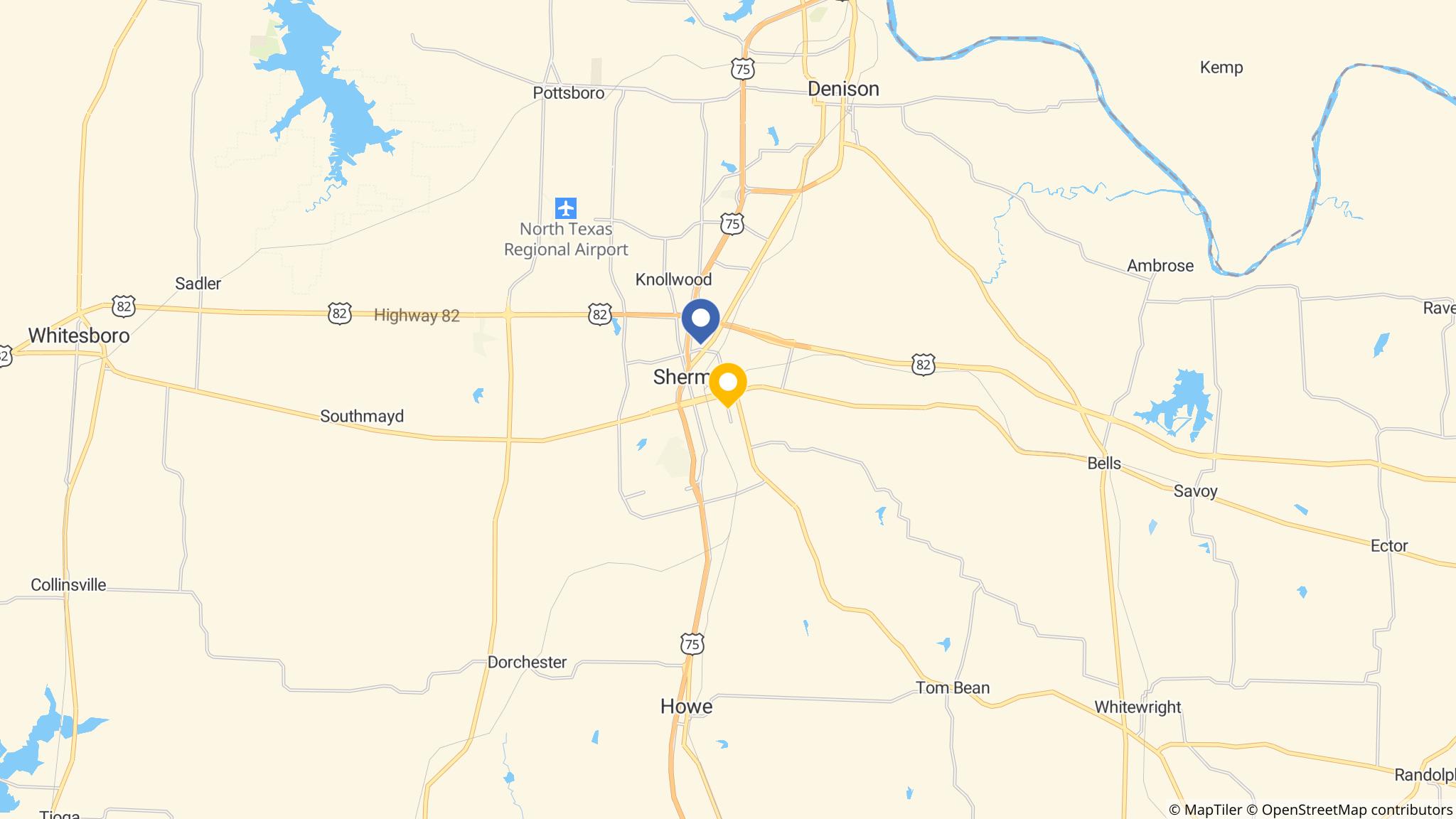 Street map of the ATM area