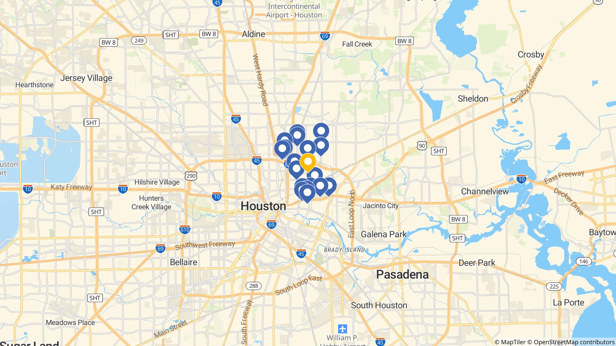 Street map of the ATM area