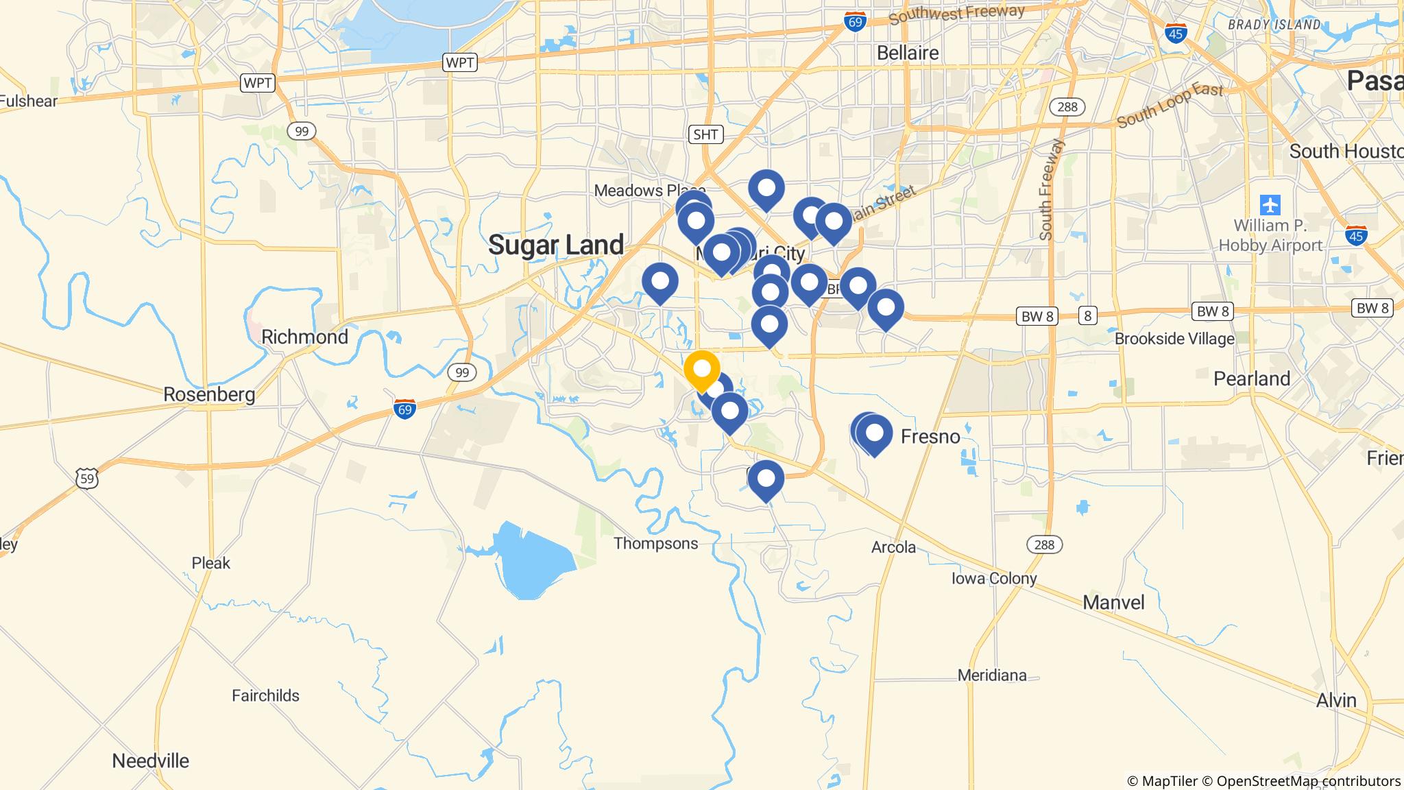 Street map of the ATM area