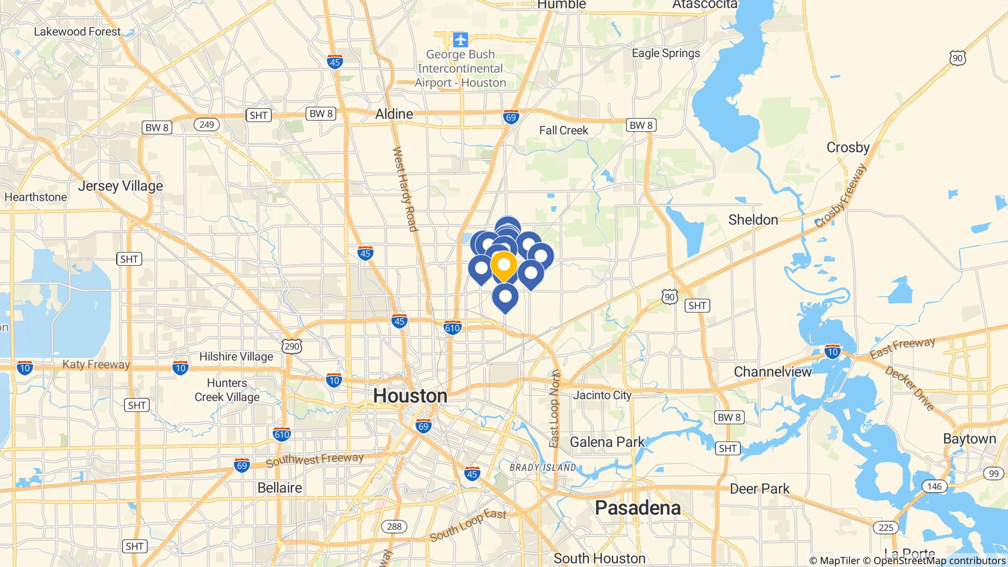 Street map of the ATM area