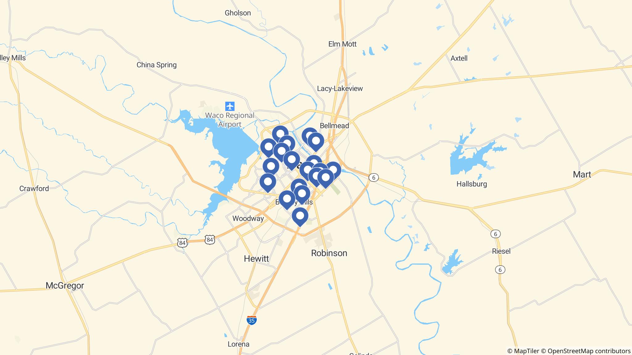 Street map of the ATM area