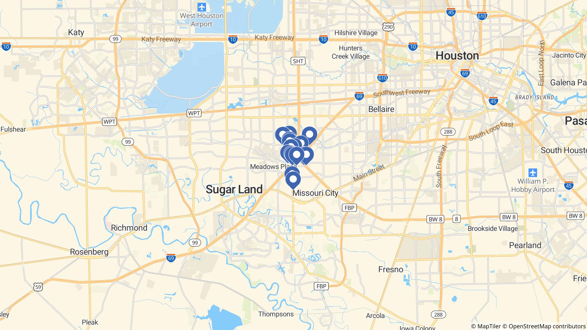 Street map of the ATM area