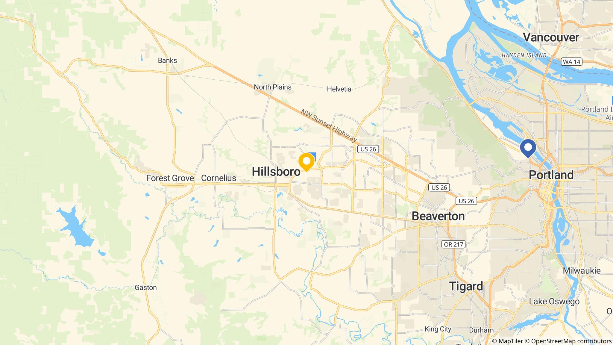 Street map of the ATM area