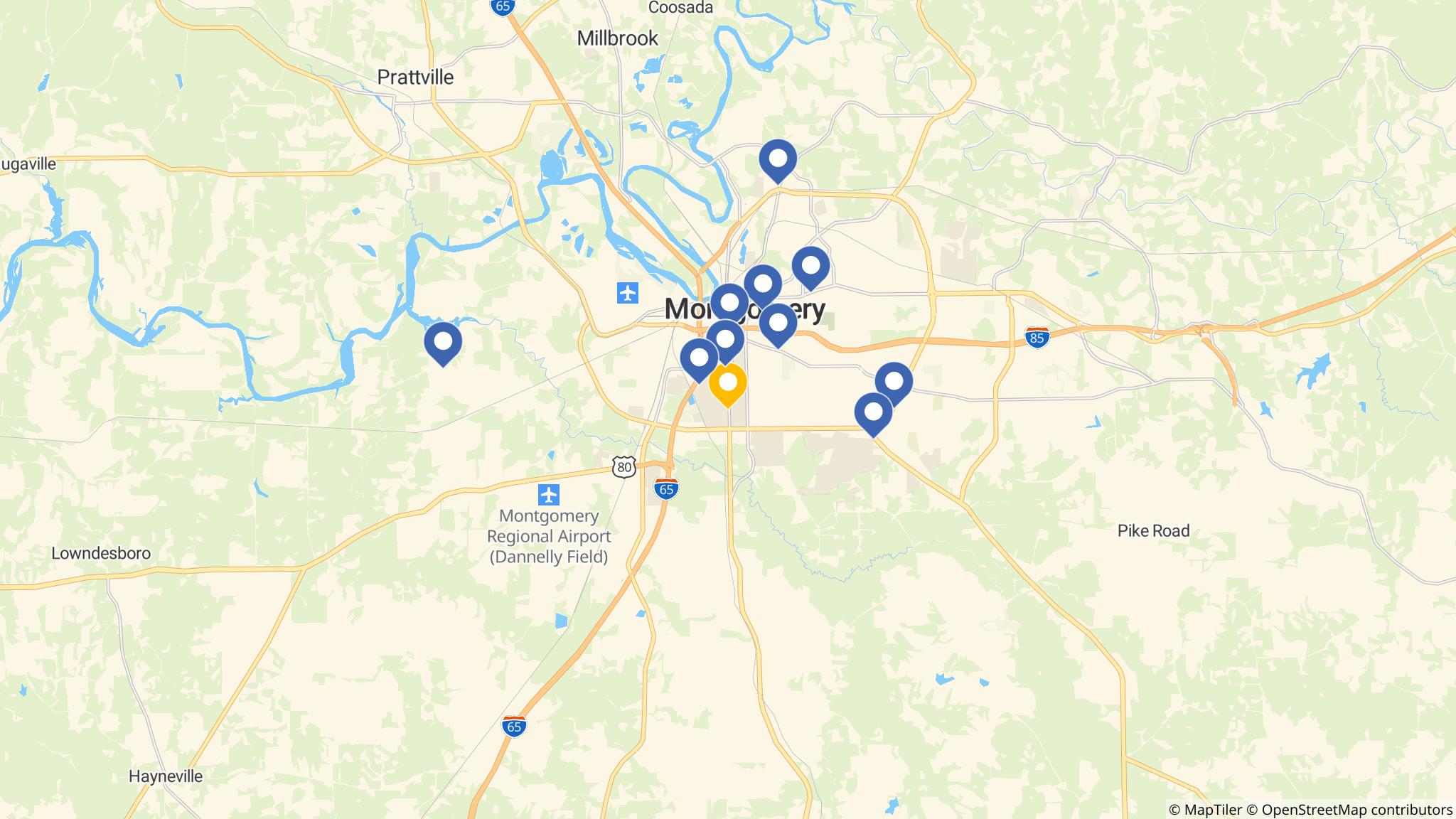 Street map of the ATM area
