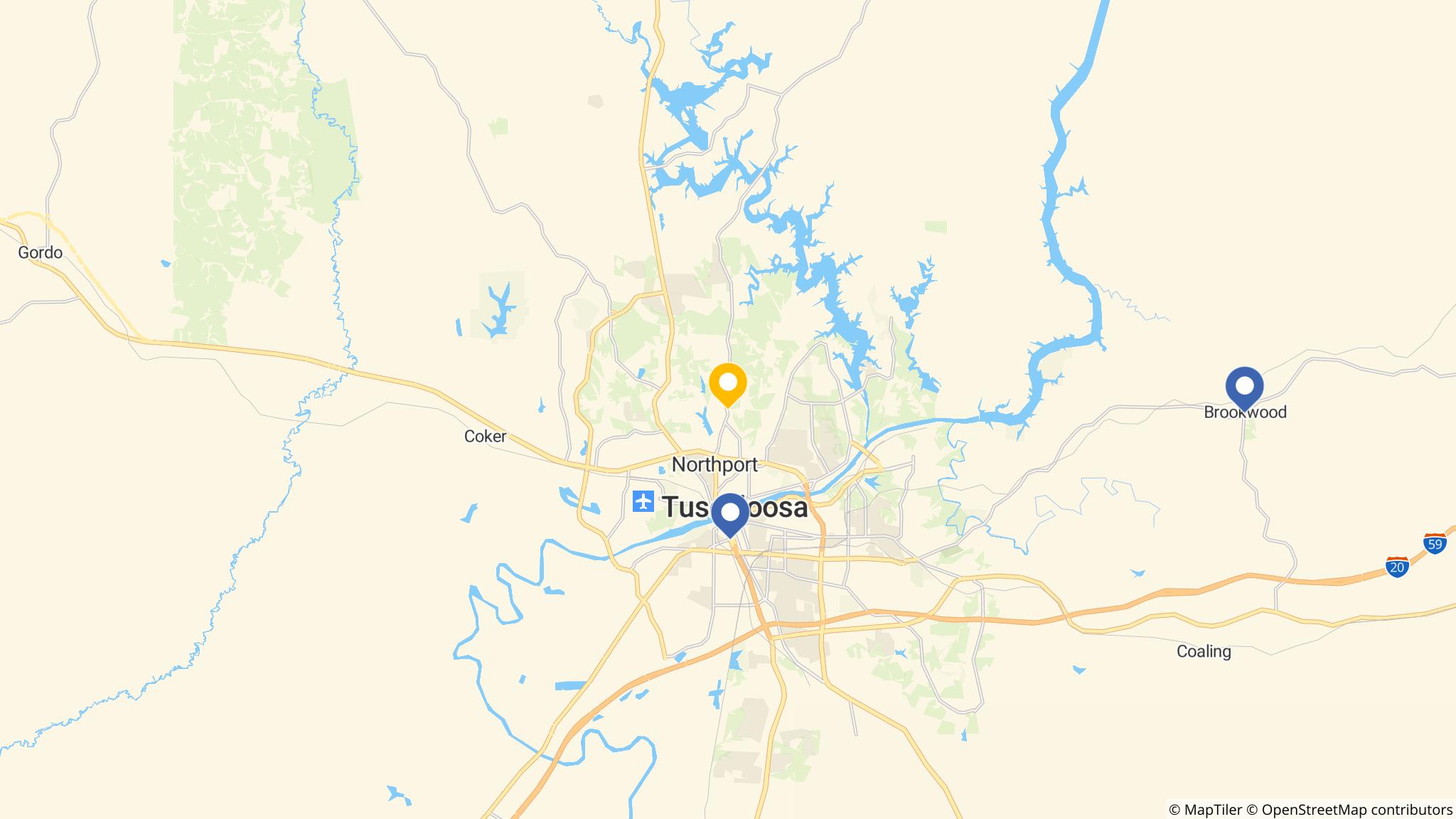 Street map of the ATM area