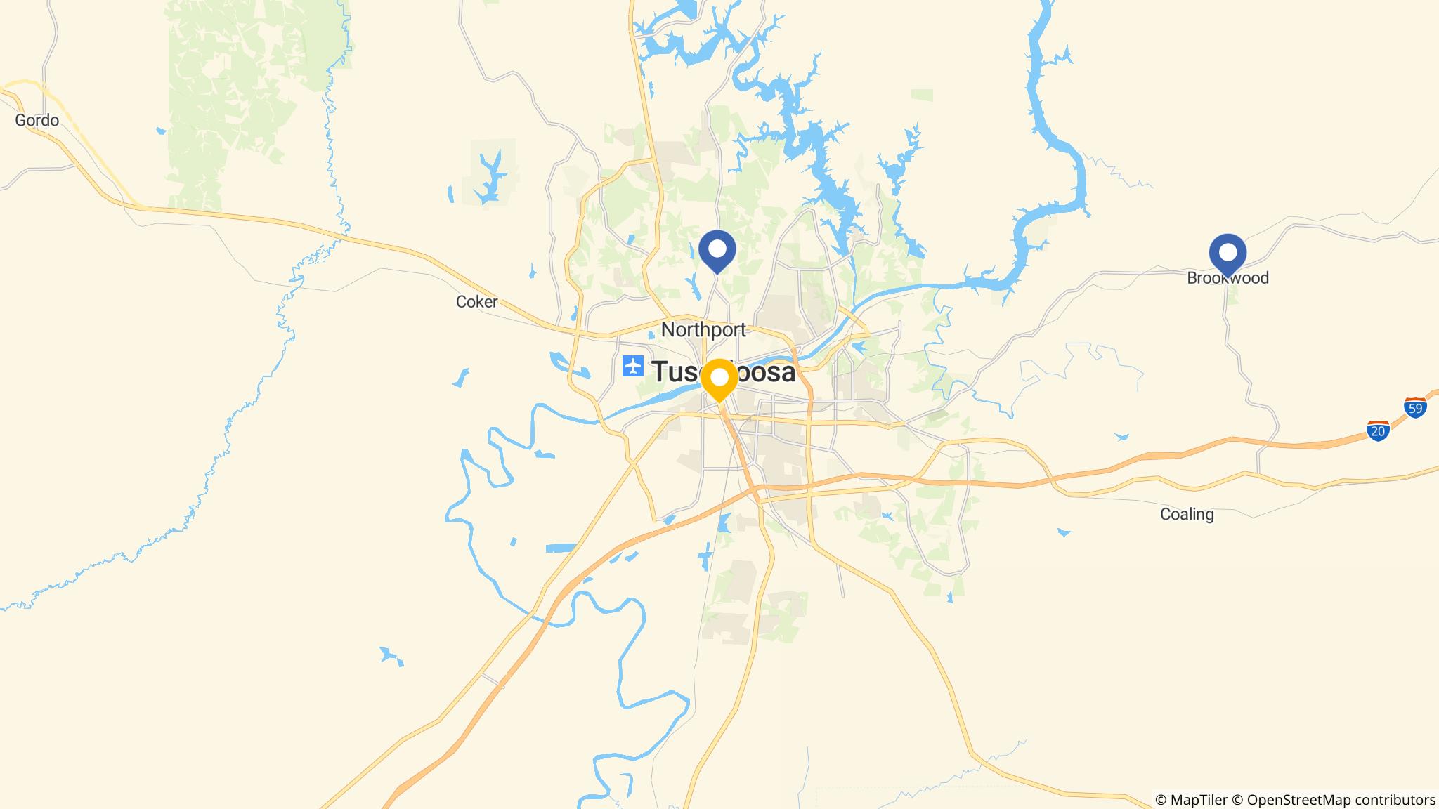 Street map of the ATM area