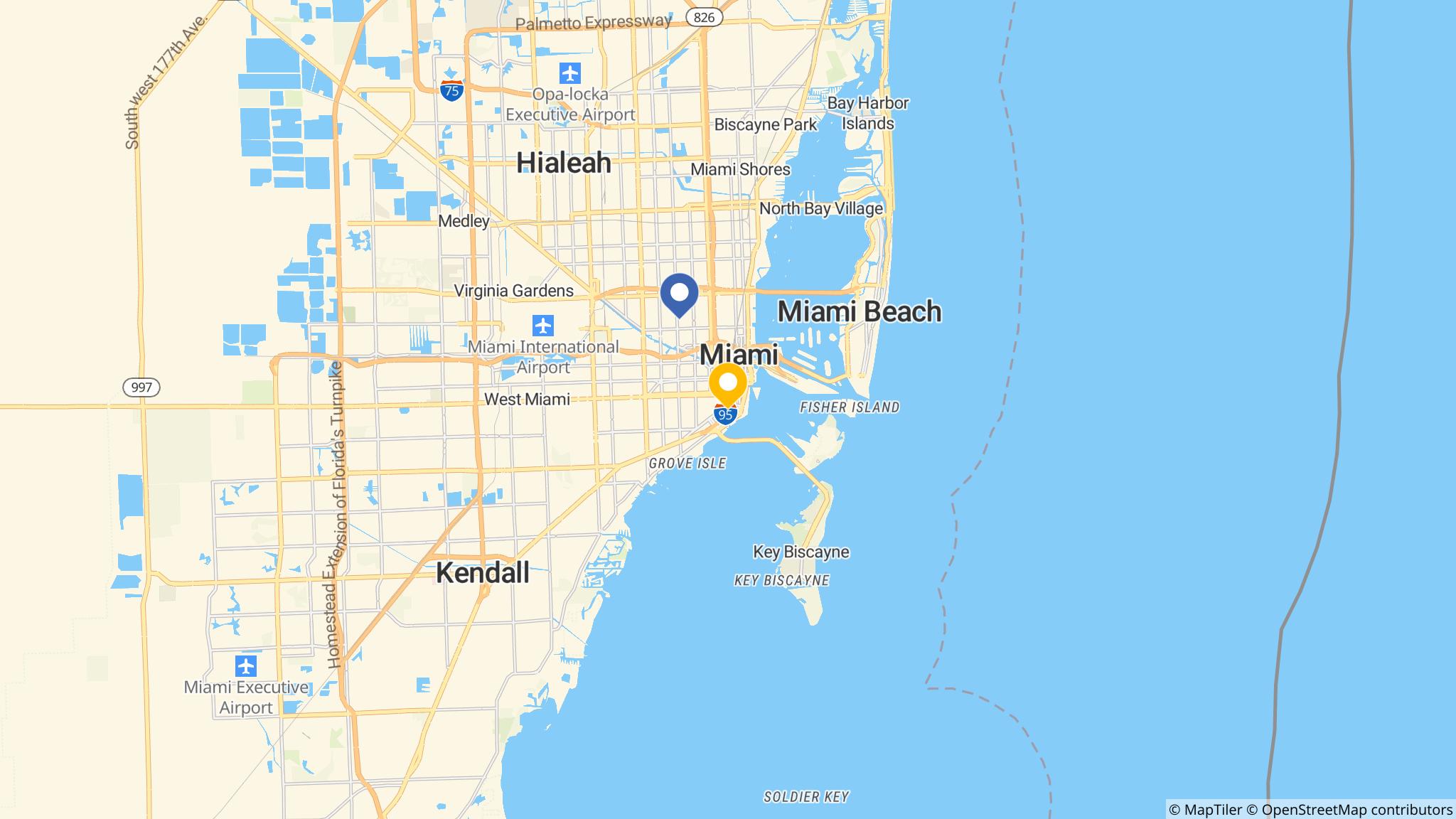Street map of the ATM area