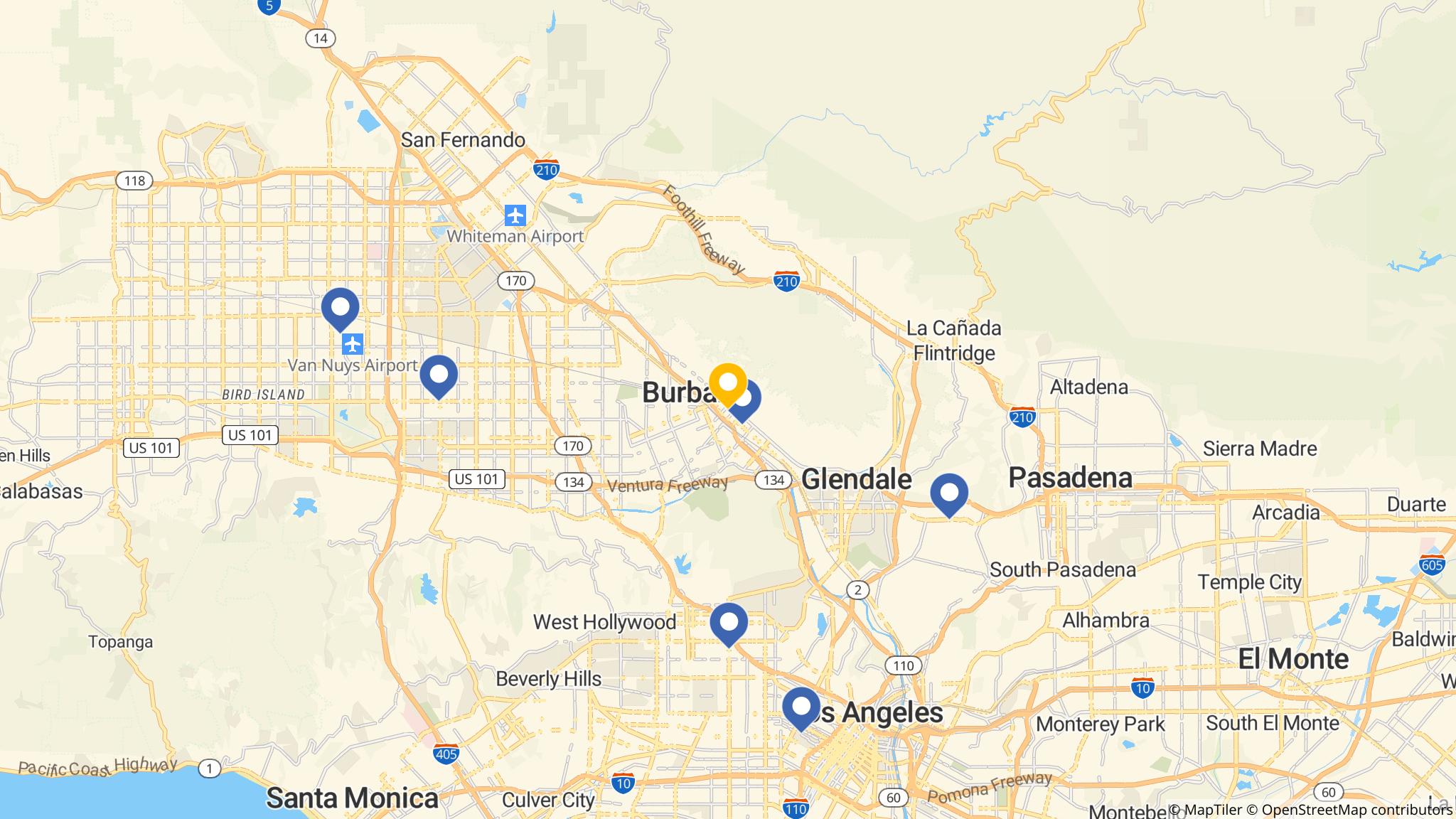 Street map of the ATM area