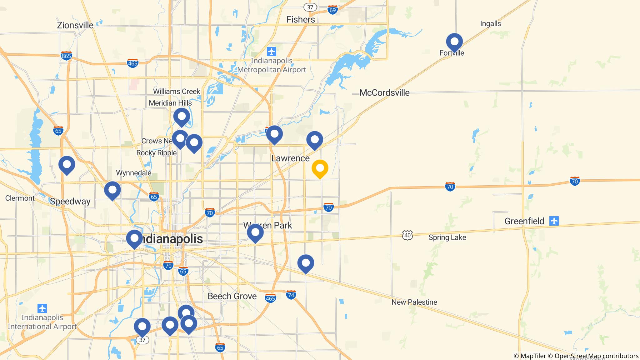 Street map of the ATM area