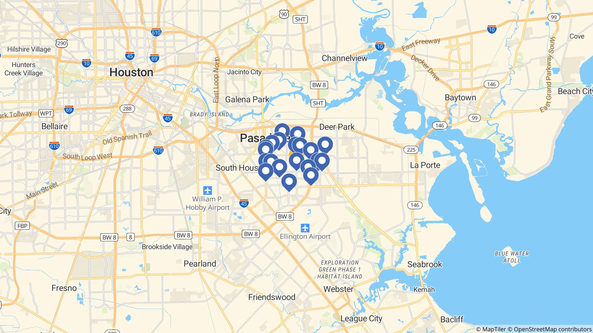 Street map of the ATM area