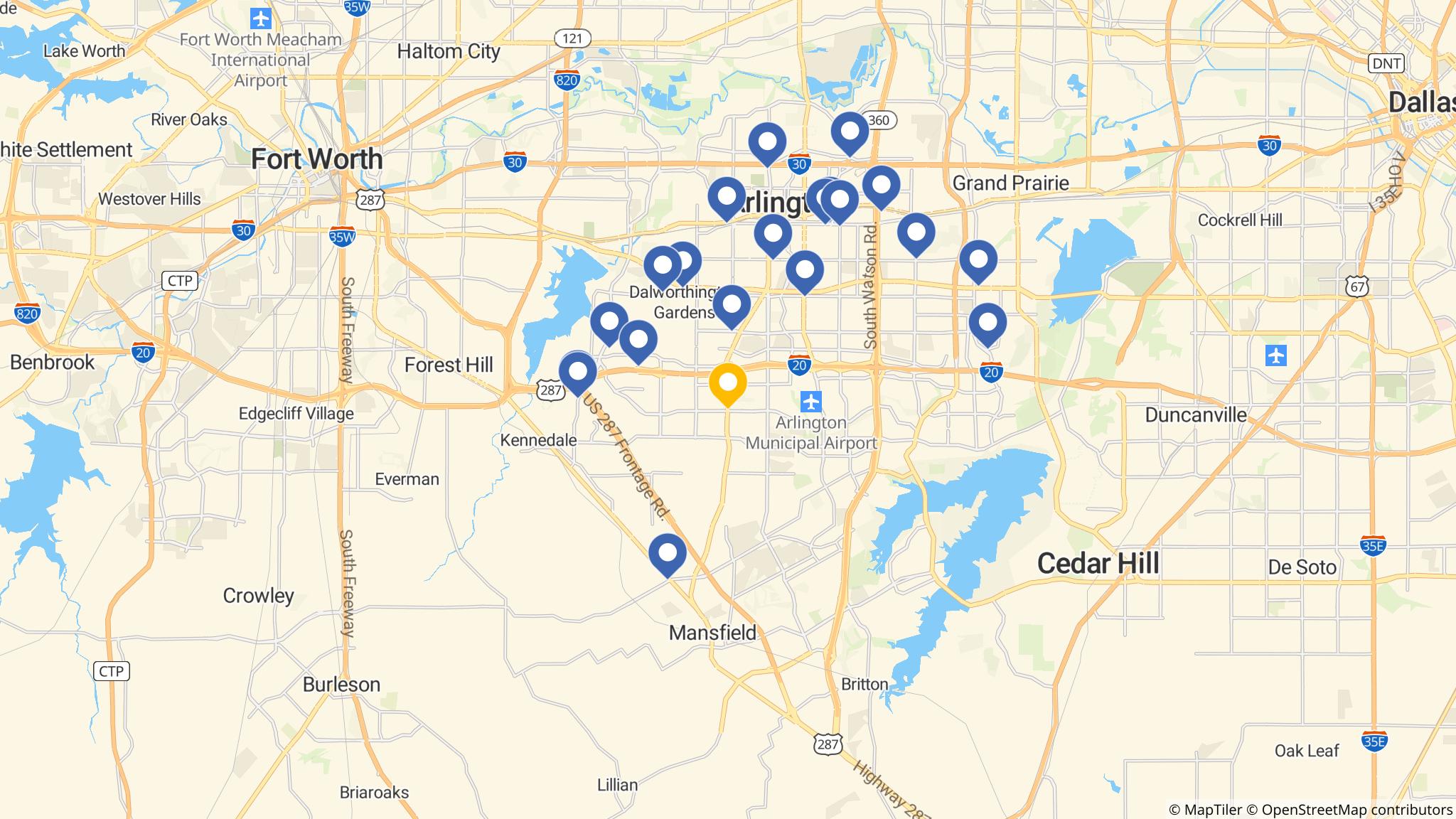 Street map of the ATM area
