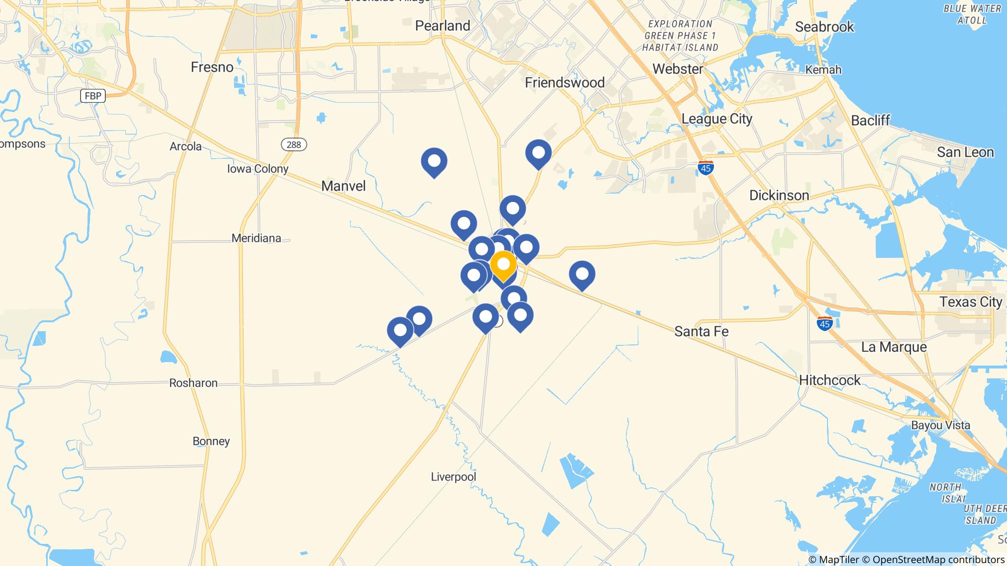 Street map of the ATM area