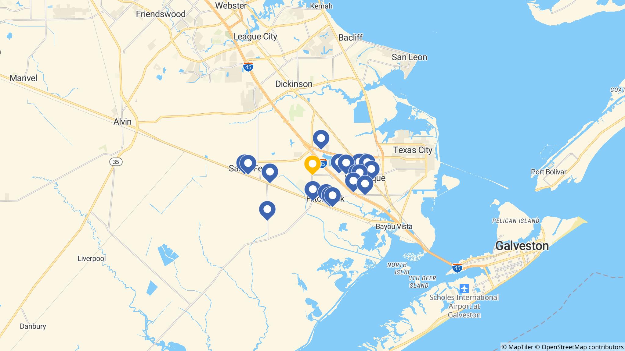 Street map of the ATM area