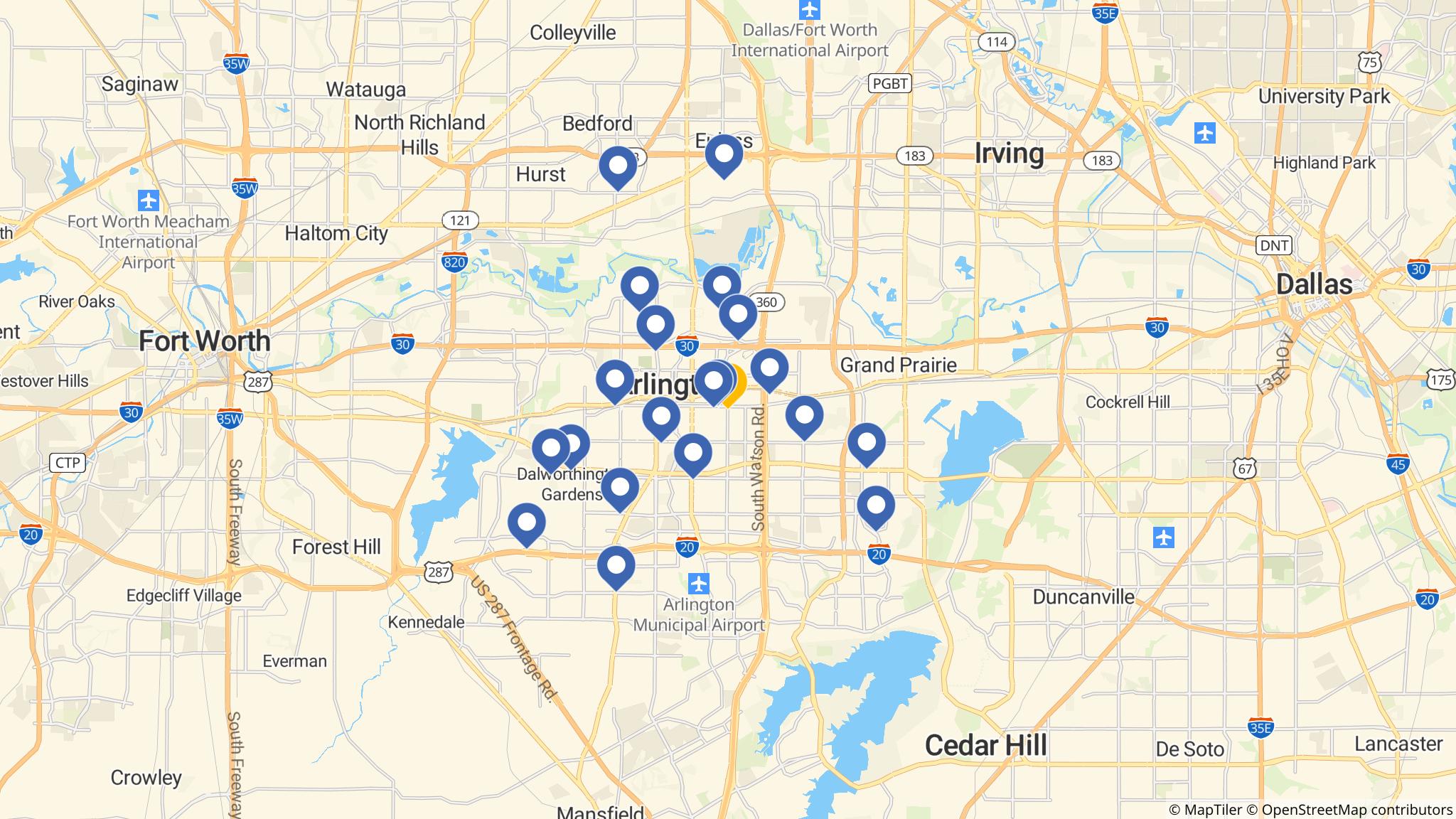 Street map of the ATM area
