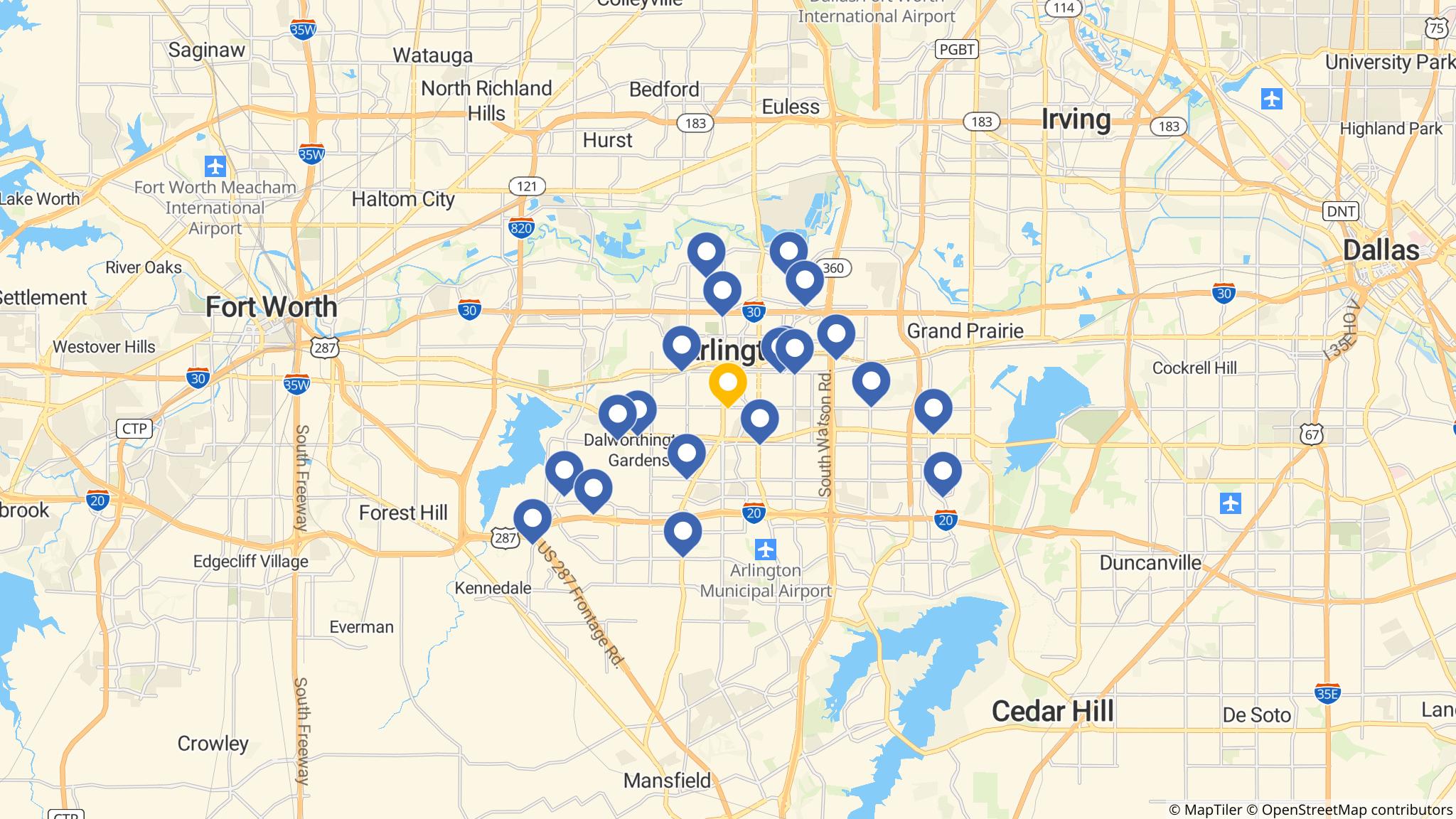 Street map of the ATM area