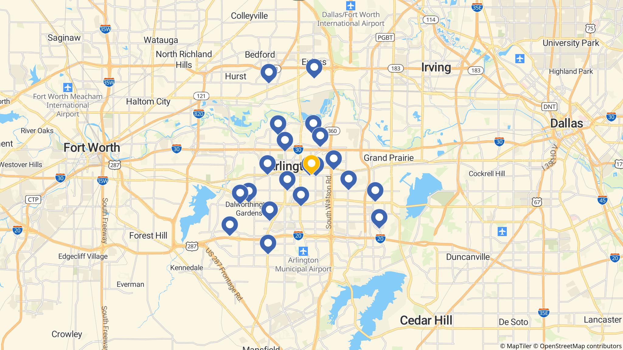 Street map of the ATM area