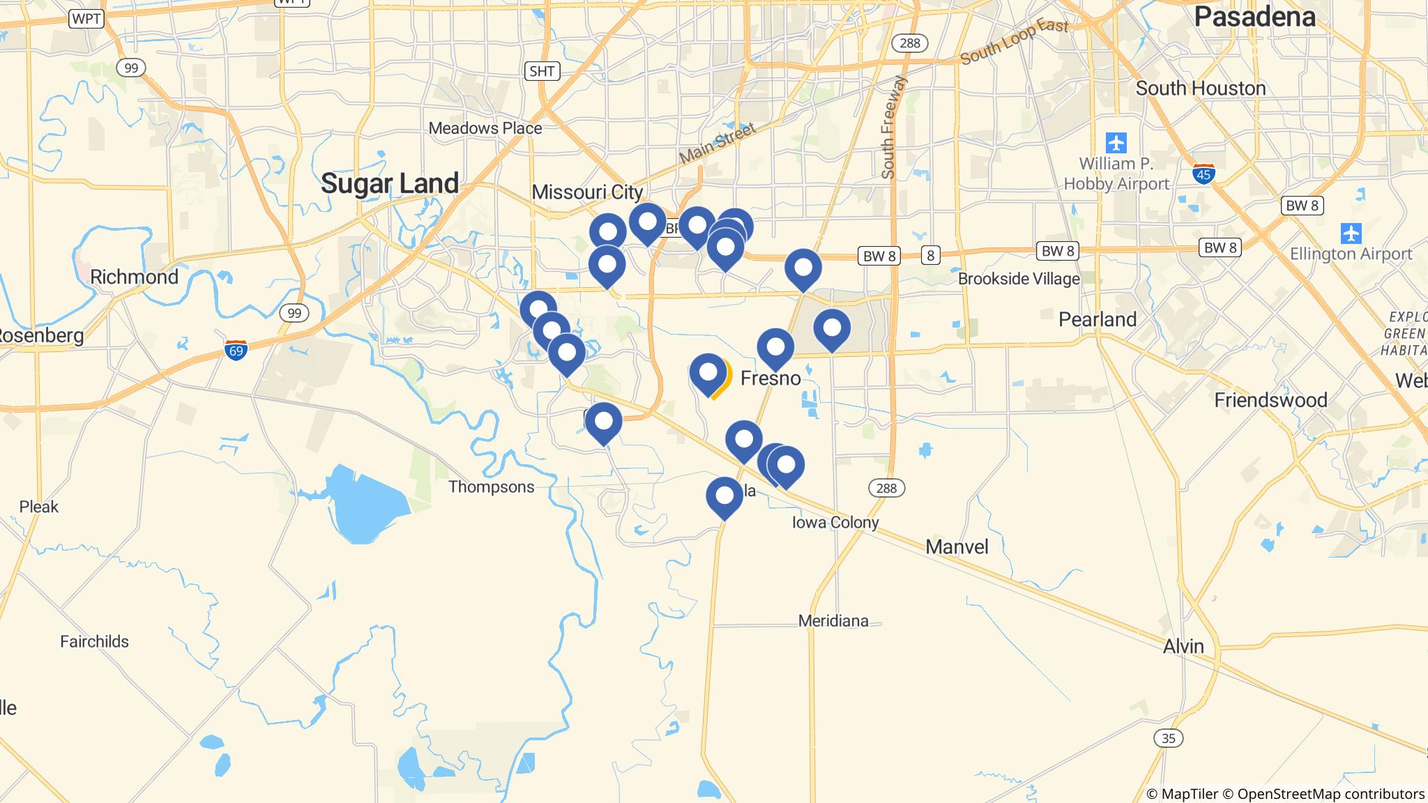 Street map of the ATM area