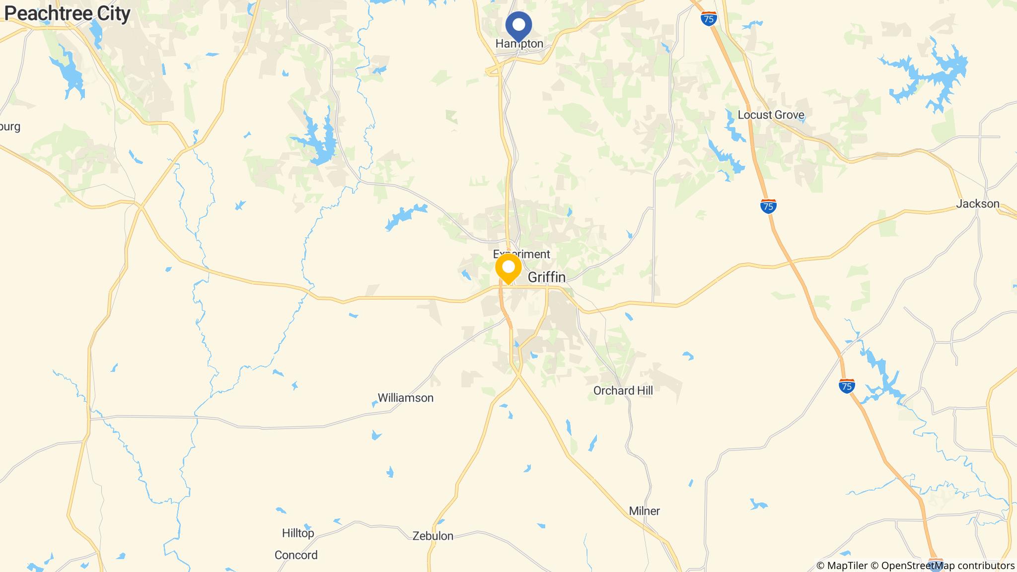 Street map of the ATM area