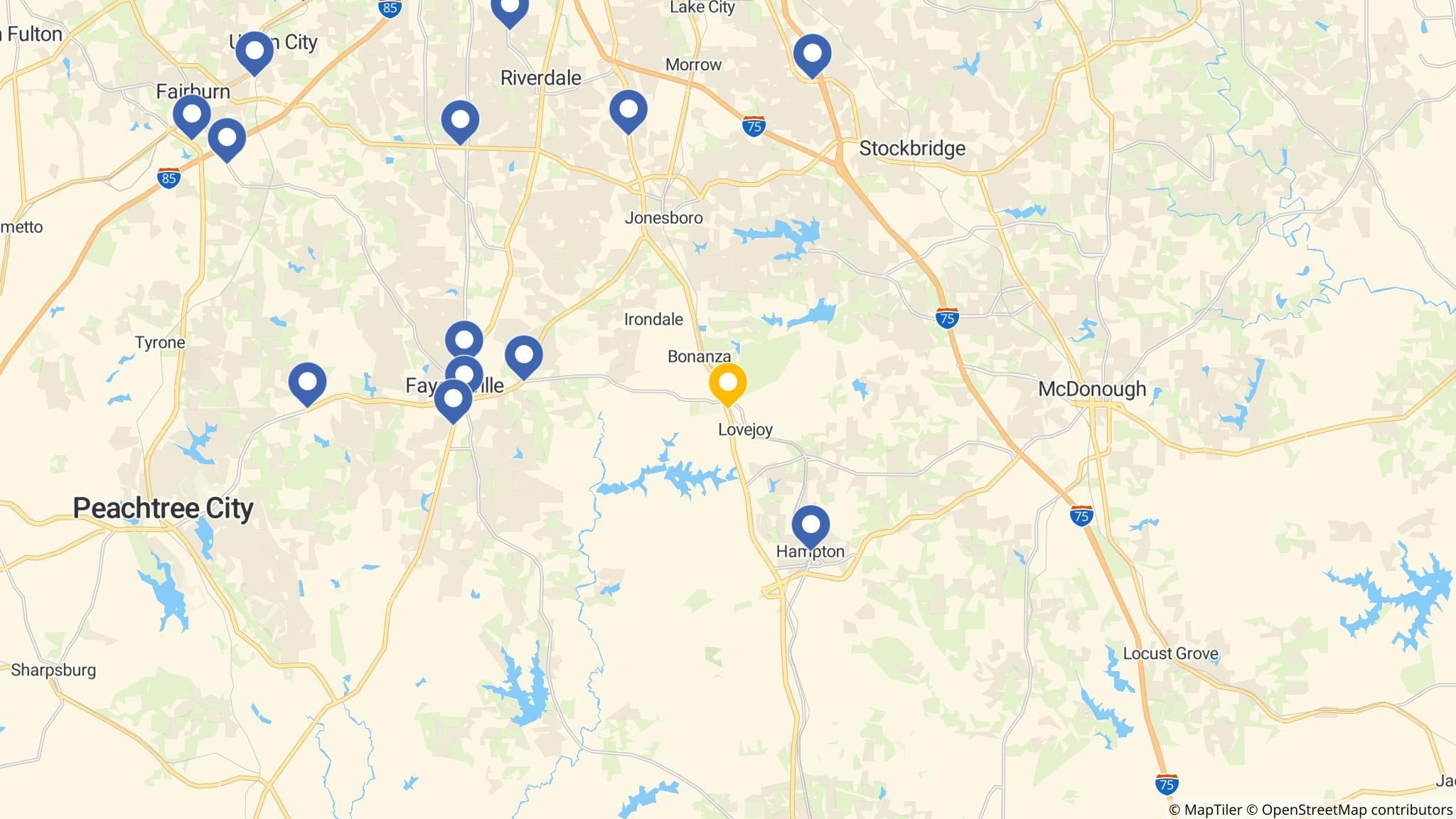Street map of the ATM area
