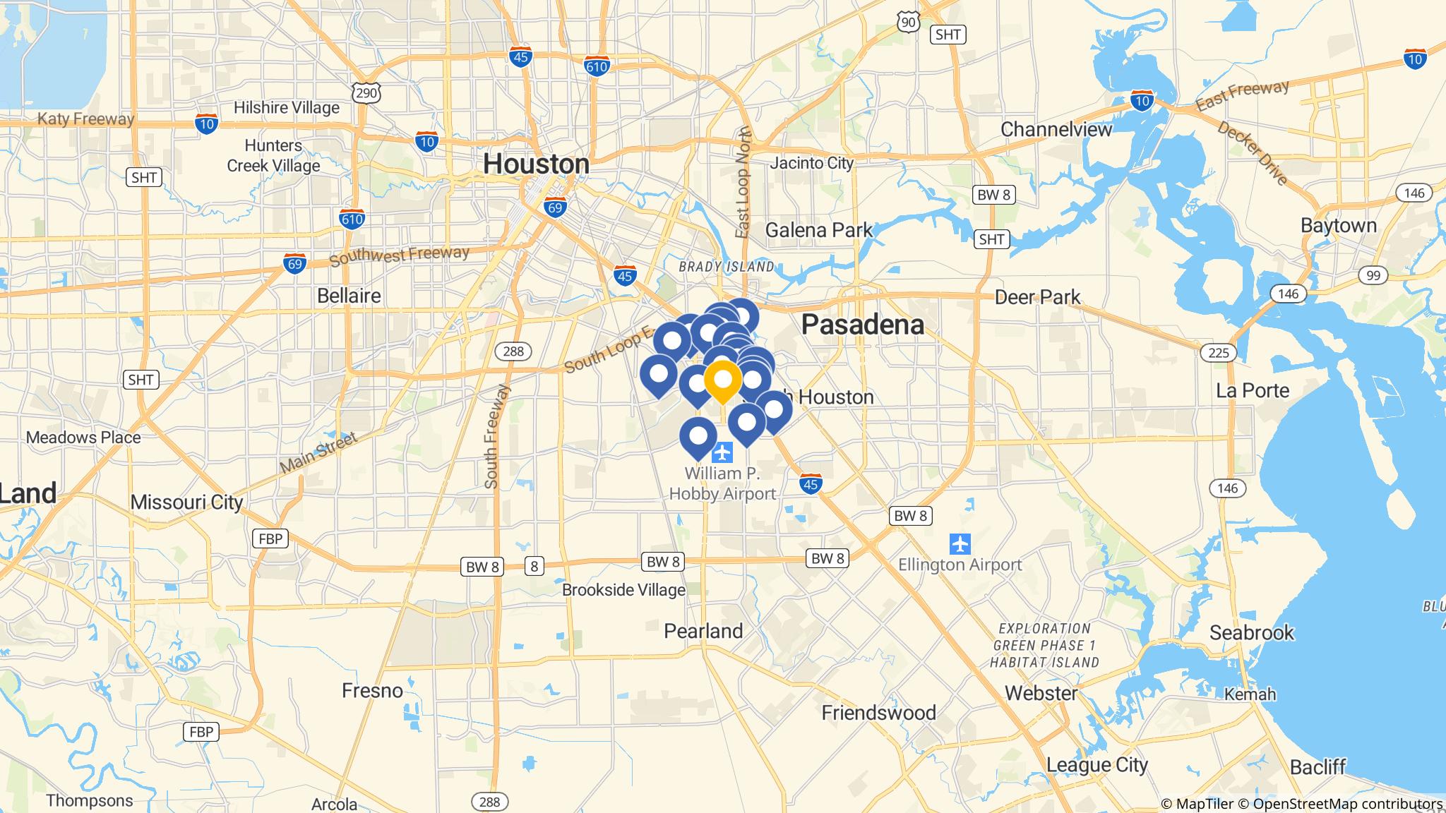 Street map of the ATM area