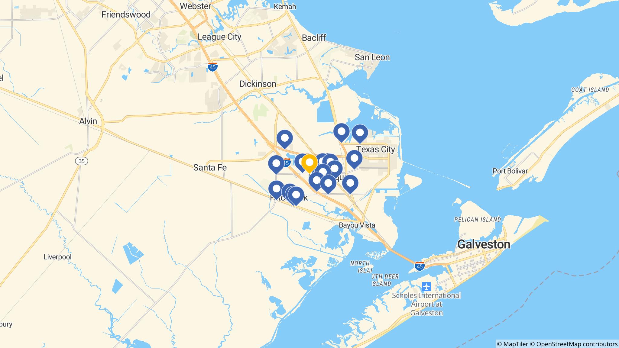 Street map of the ATM area
