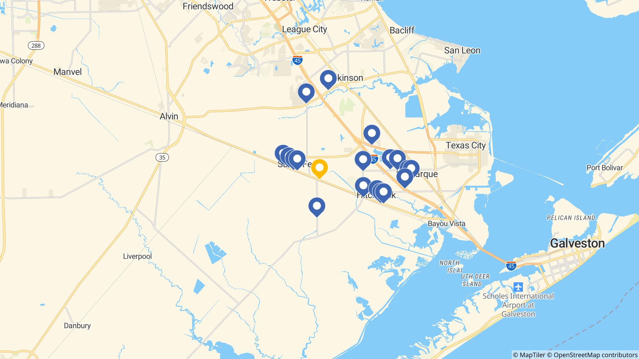 Street map of the ATM area