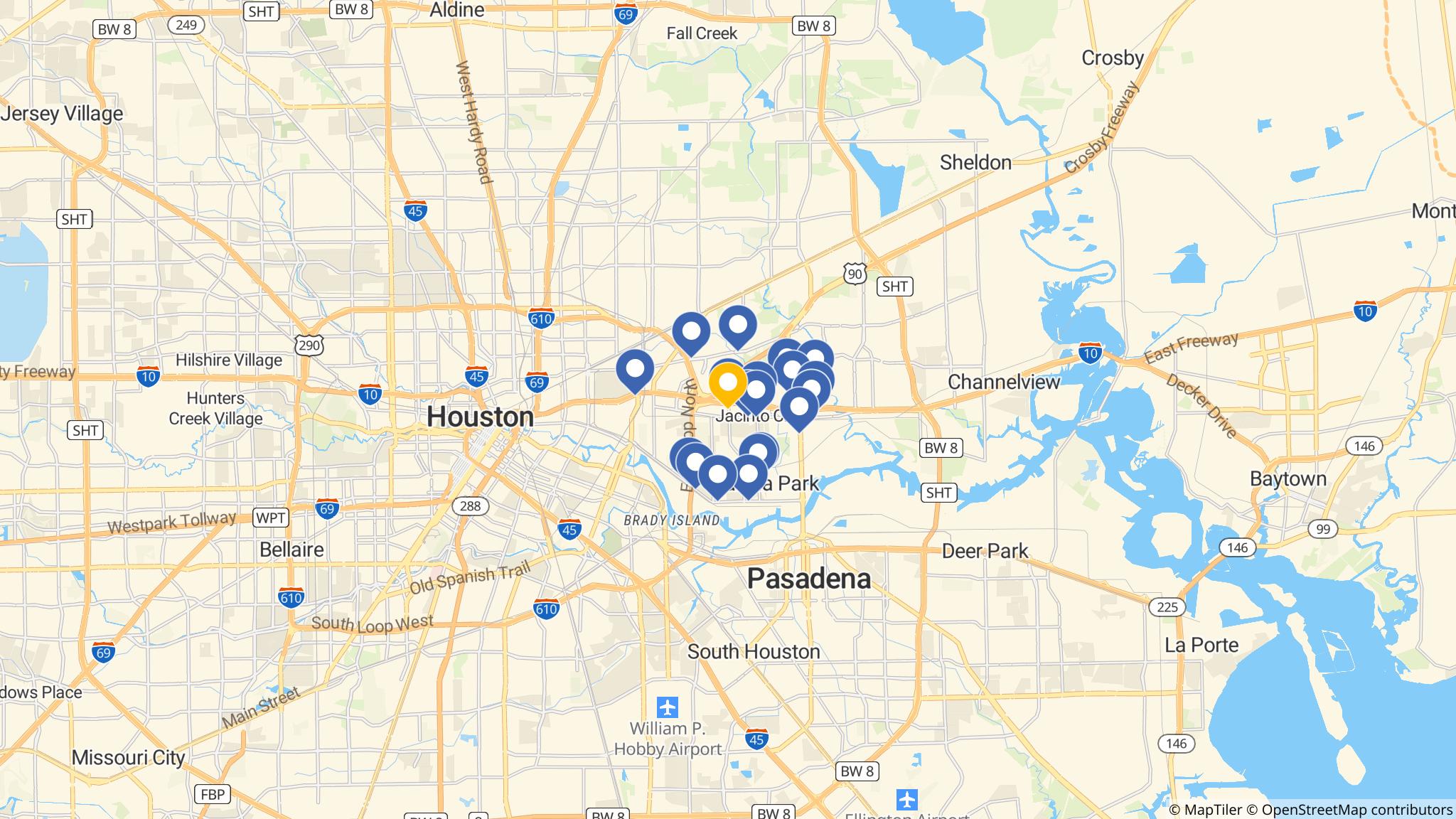 Street map of the ATM area