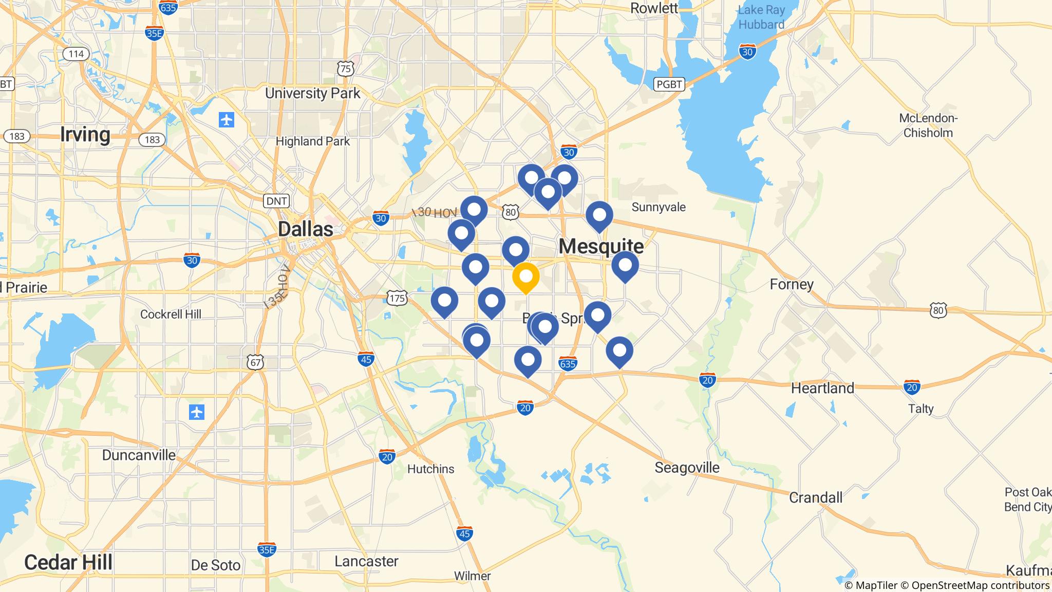 Street map of the ATM area