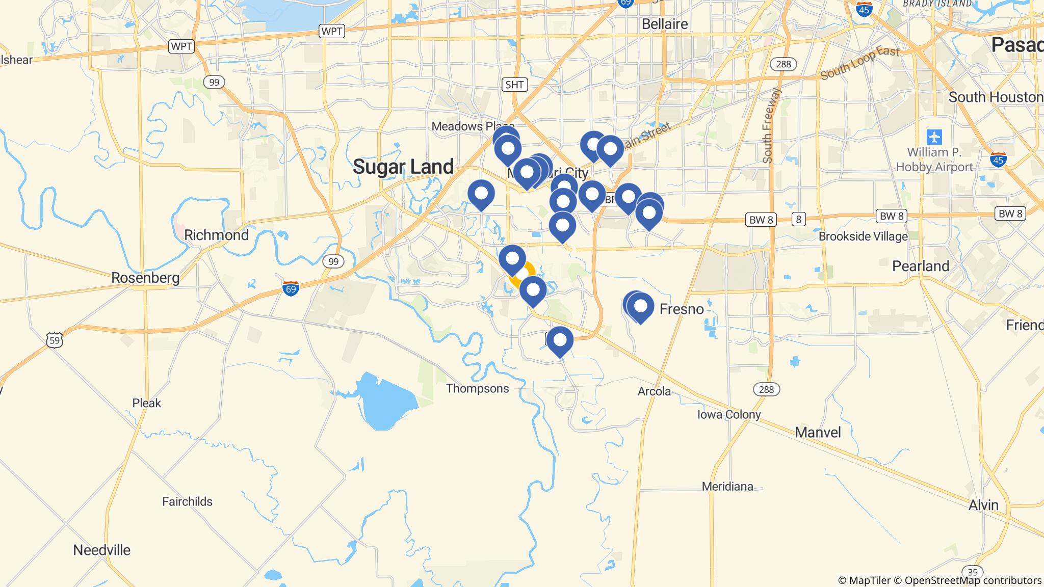 Street map of the ATM area