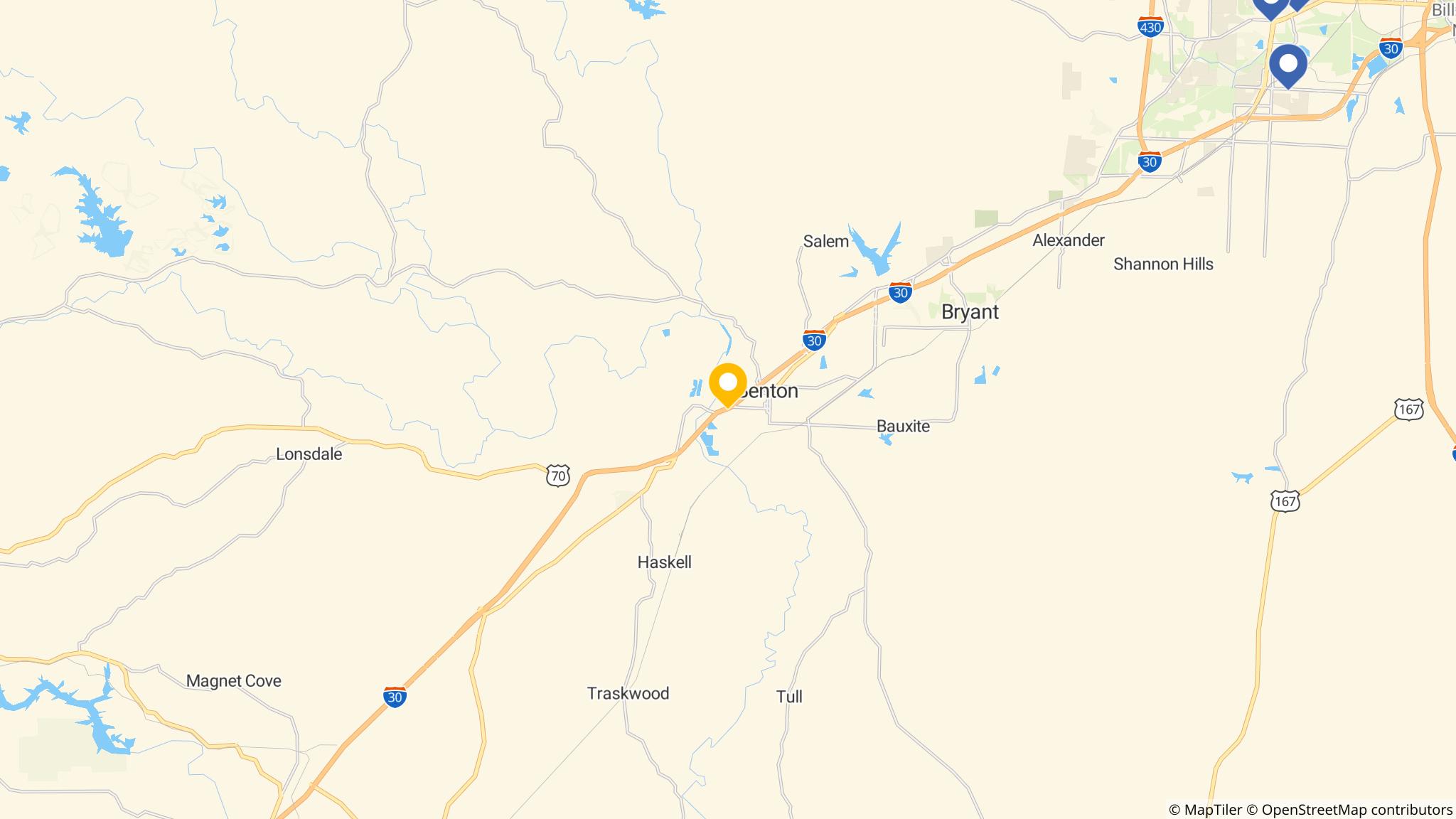 Street map of the ATM area