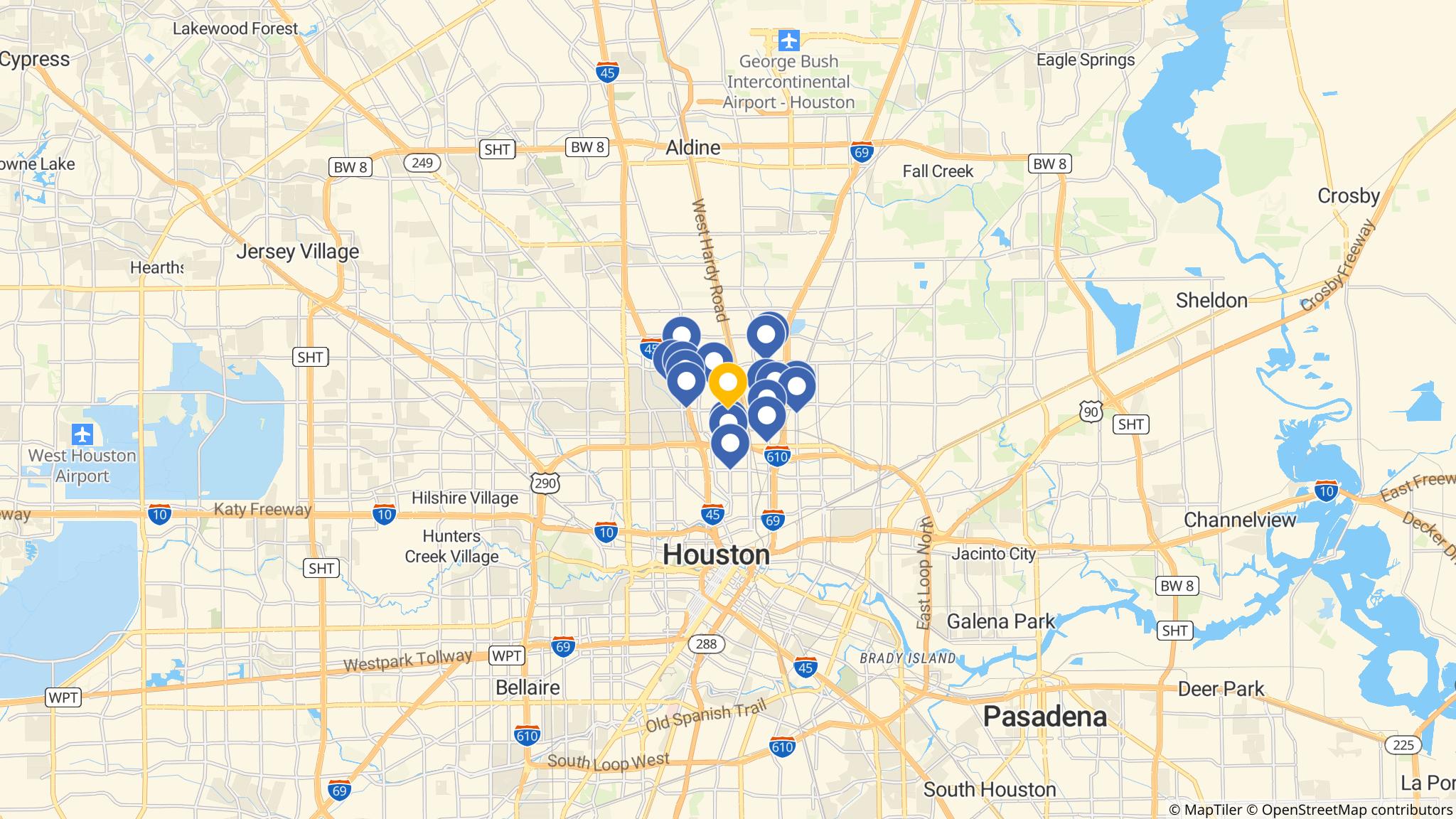 Street map of the ATM area