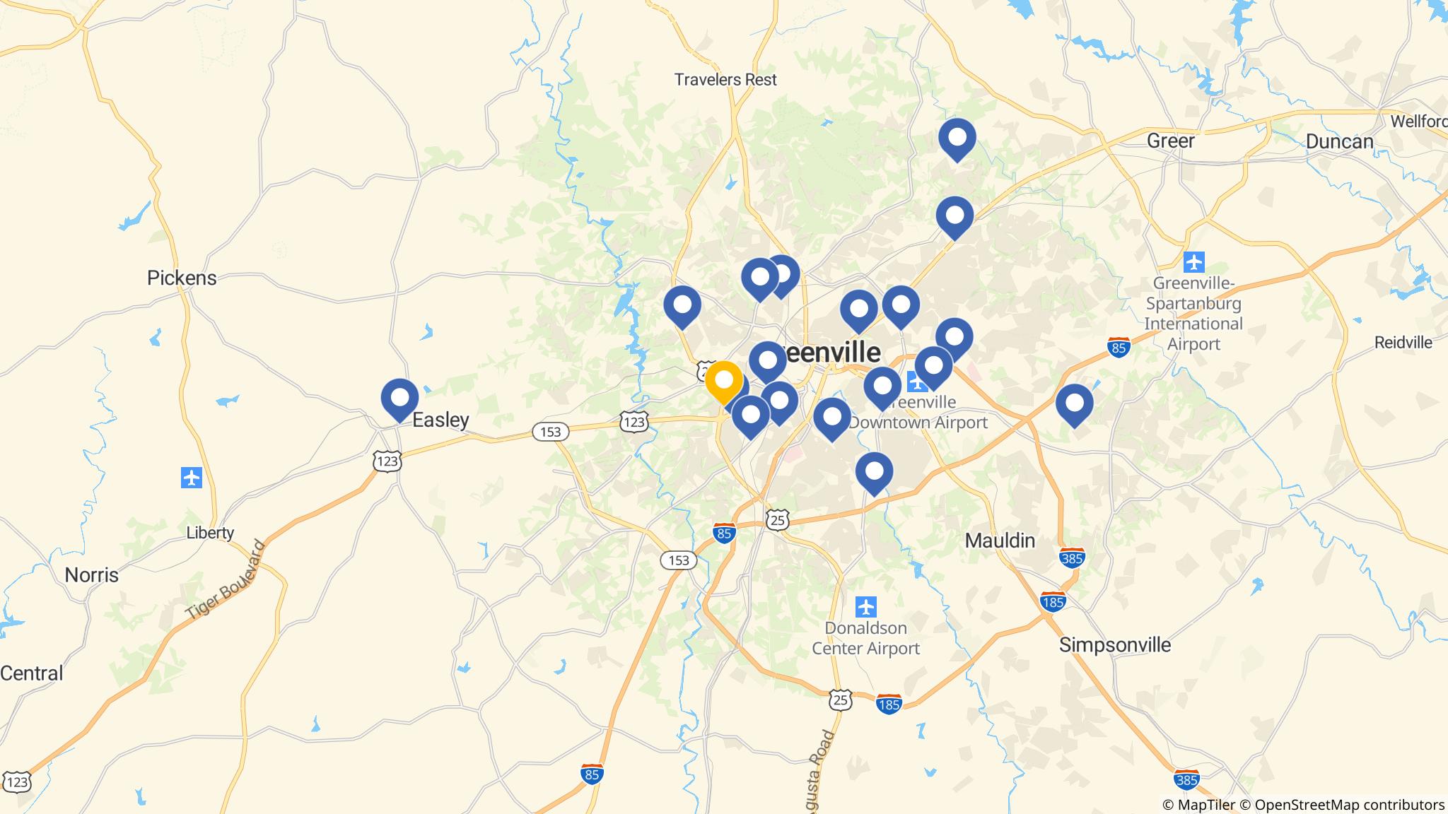 Street map of the ATM area