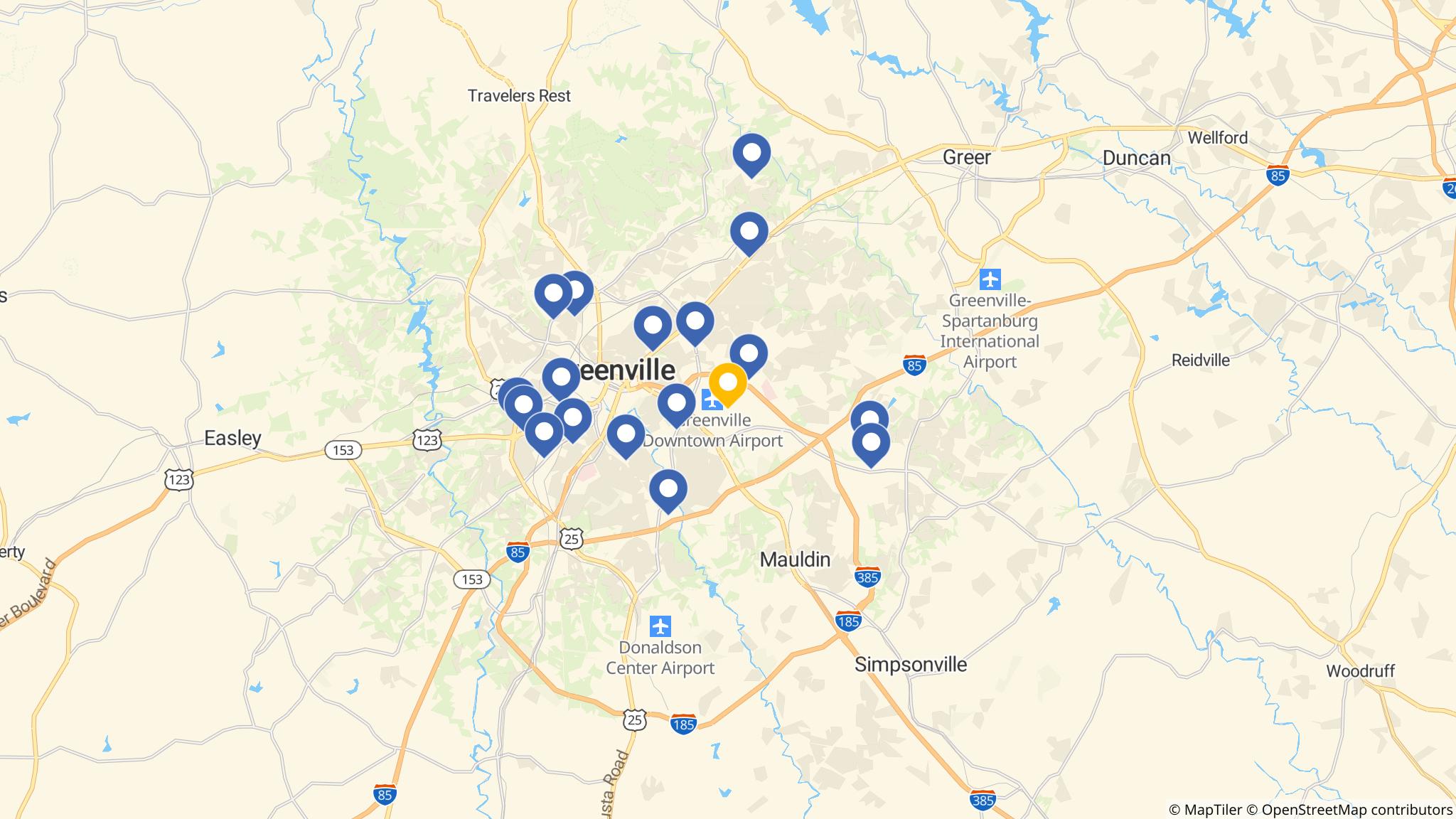 Street map of the ATM area
