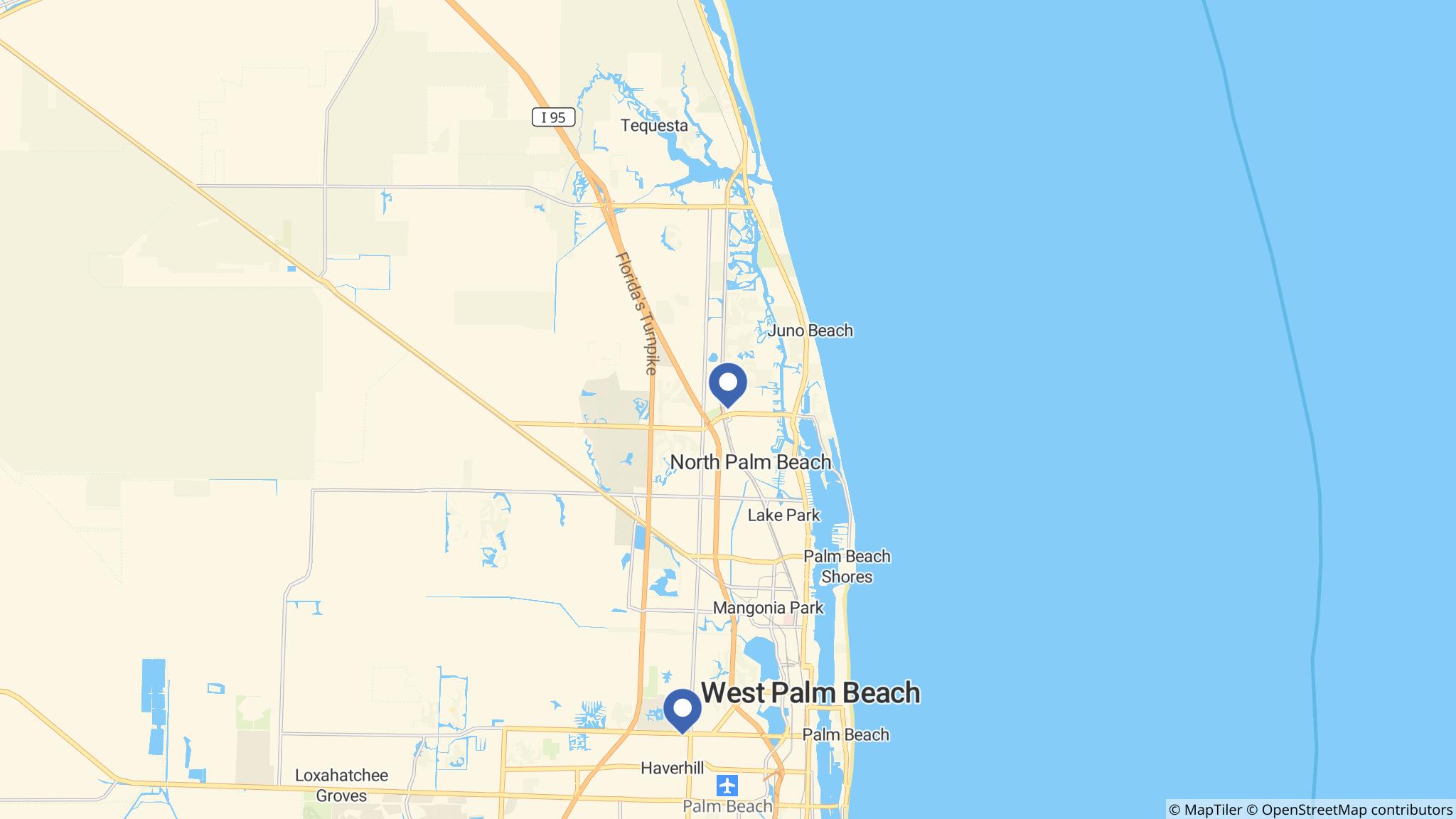 Street map of the ATM area