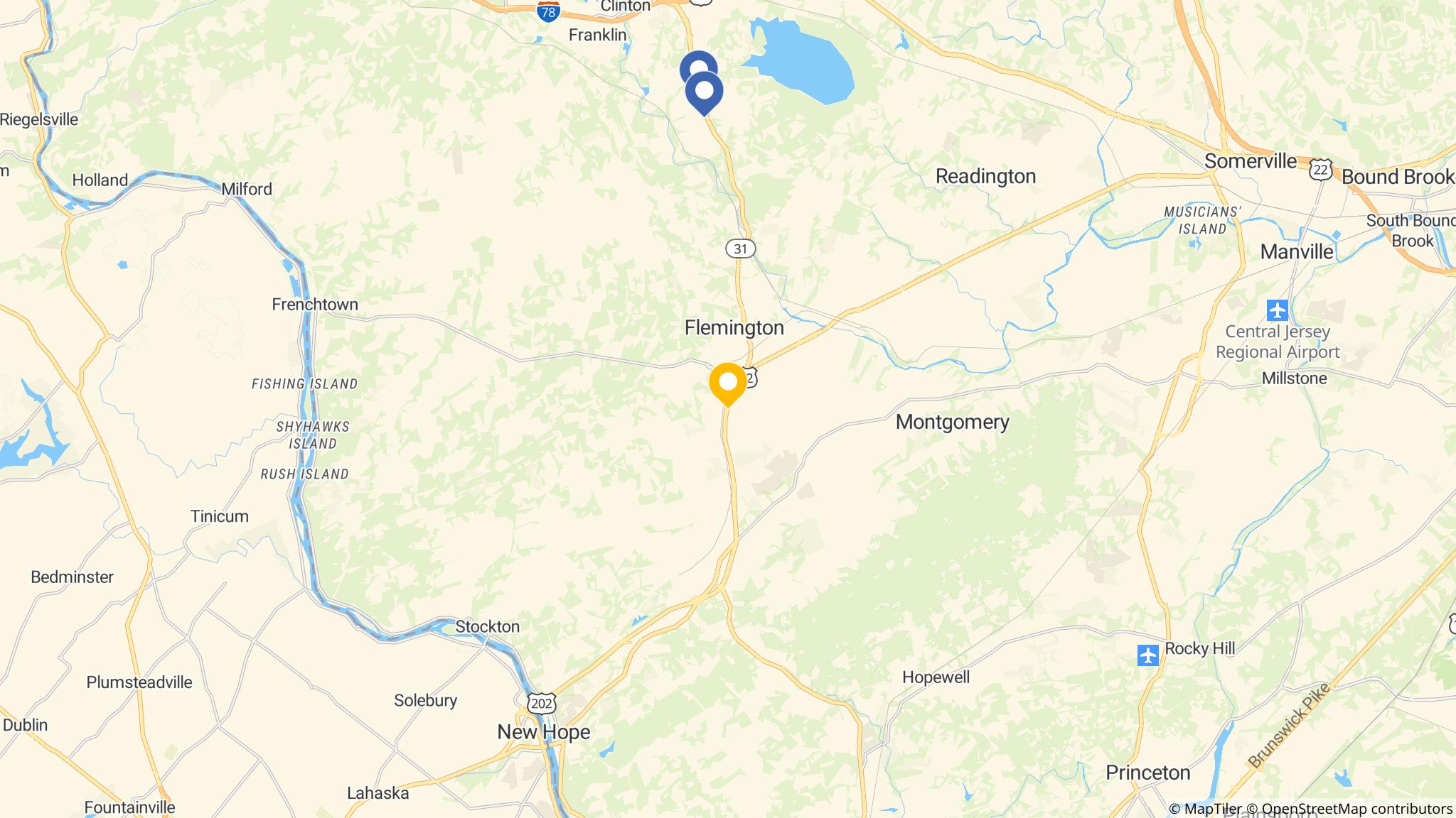 Street map of the ATM area