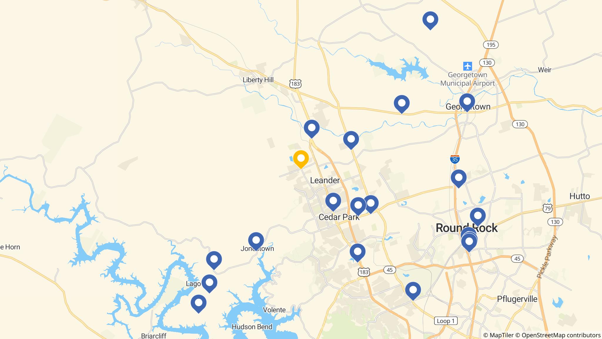 Street map of the ATM area